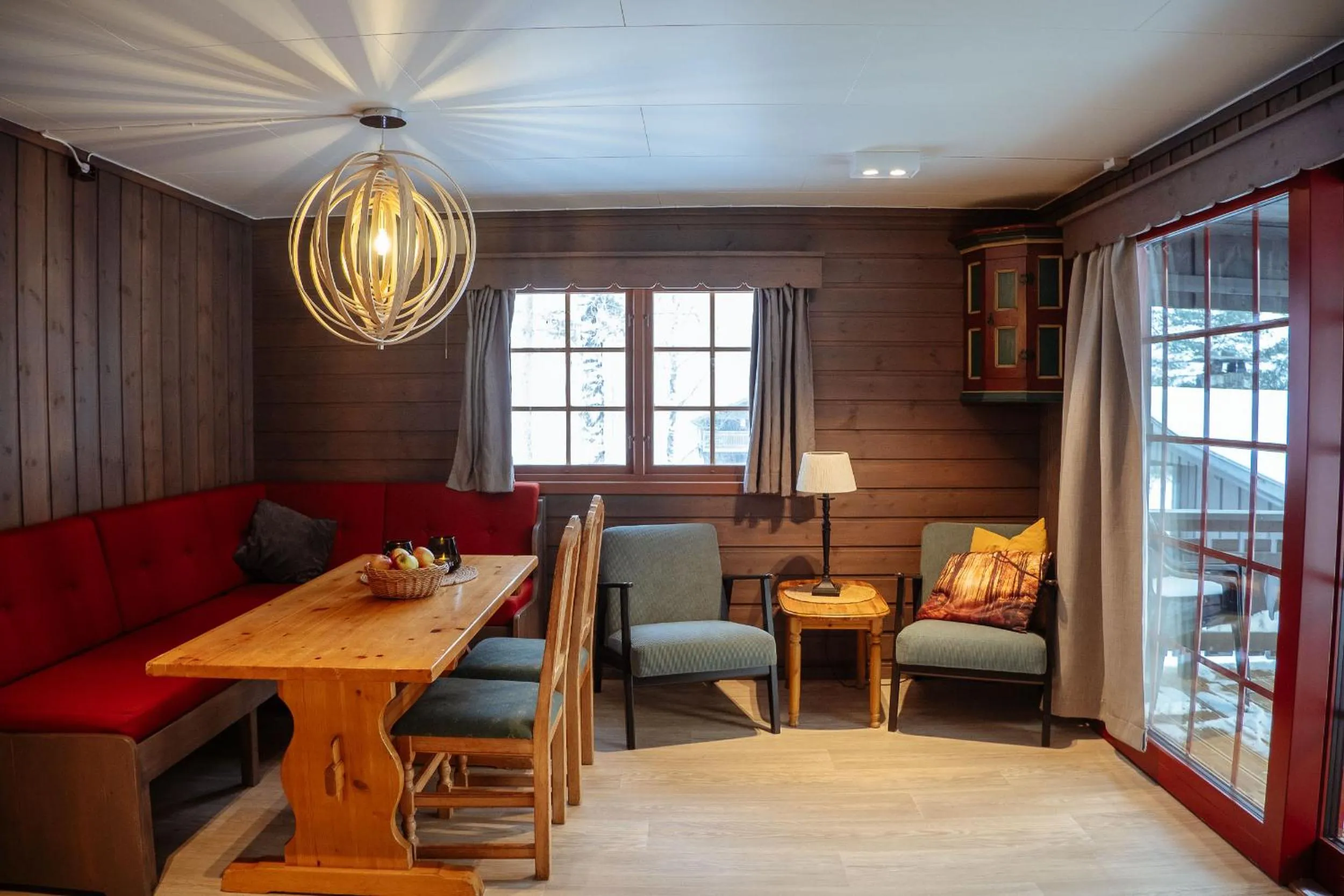 Living room in Hunderfossen Cottages