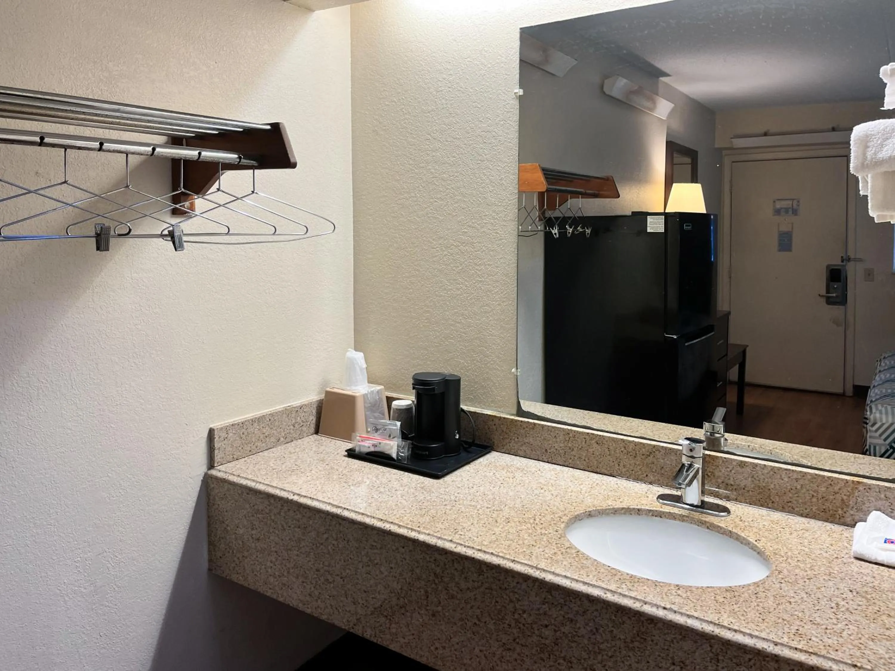 Bathroom in Studio 6 Suites Shreveport, LA Industrial Loop