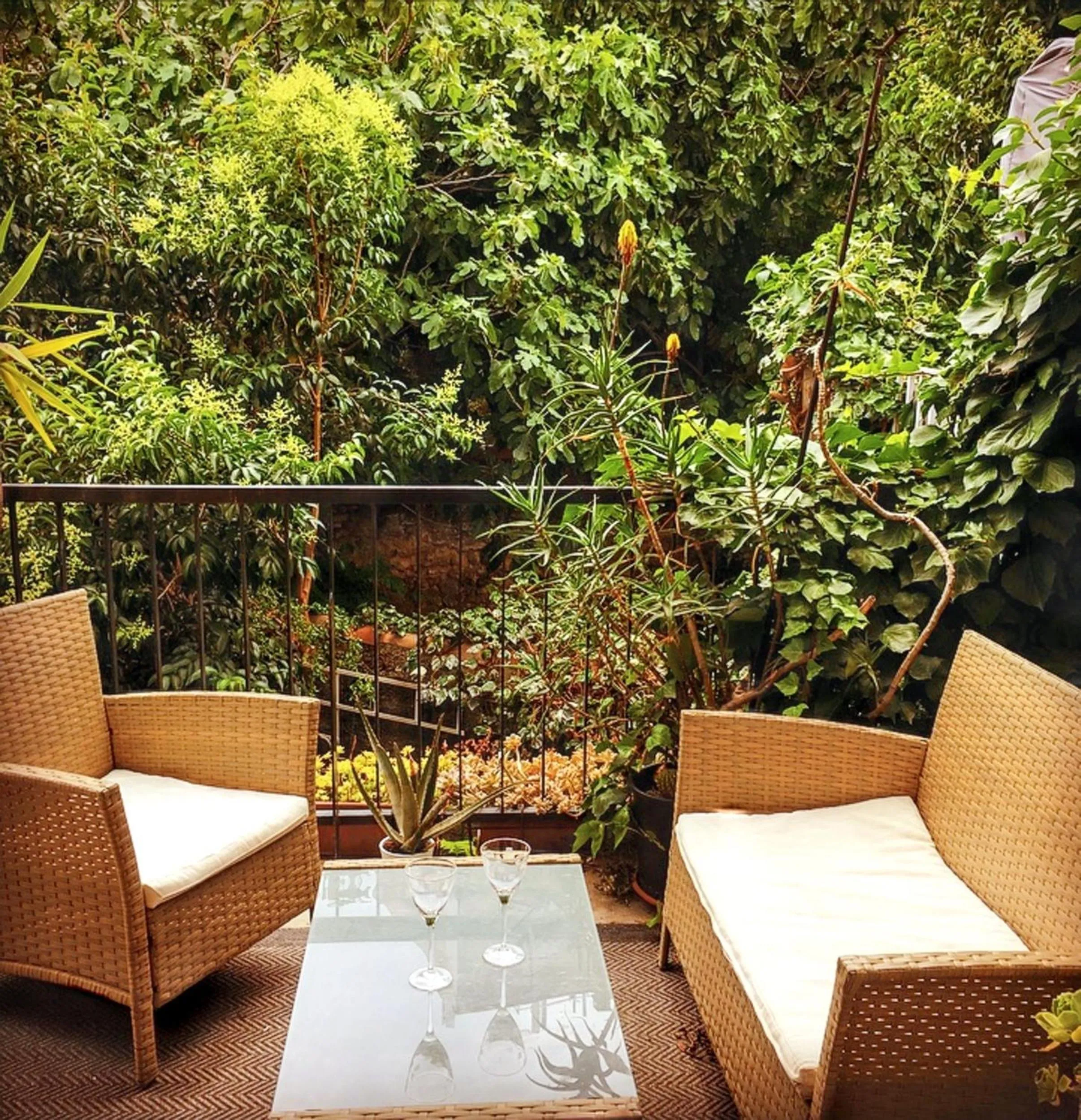 Garden view in Appartement spacieux à Montpellier avec jardin, 78 m²