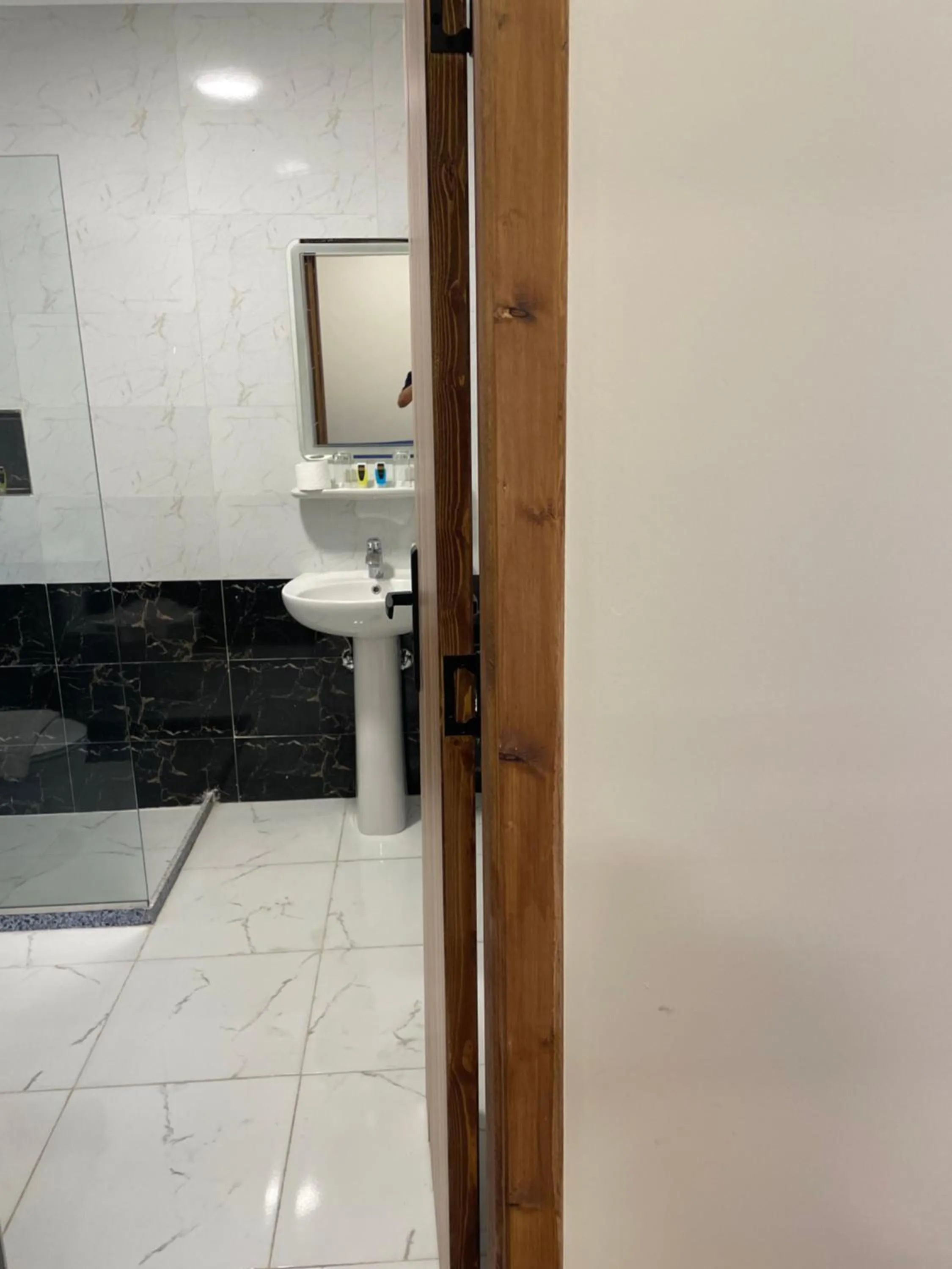 Shower in Pyramids View Inn Bed & Breakfast