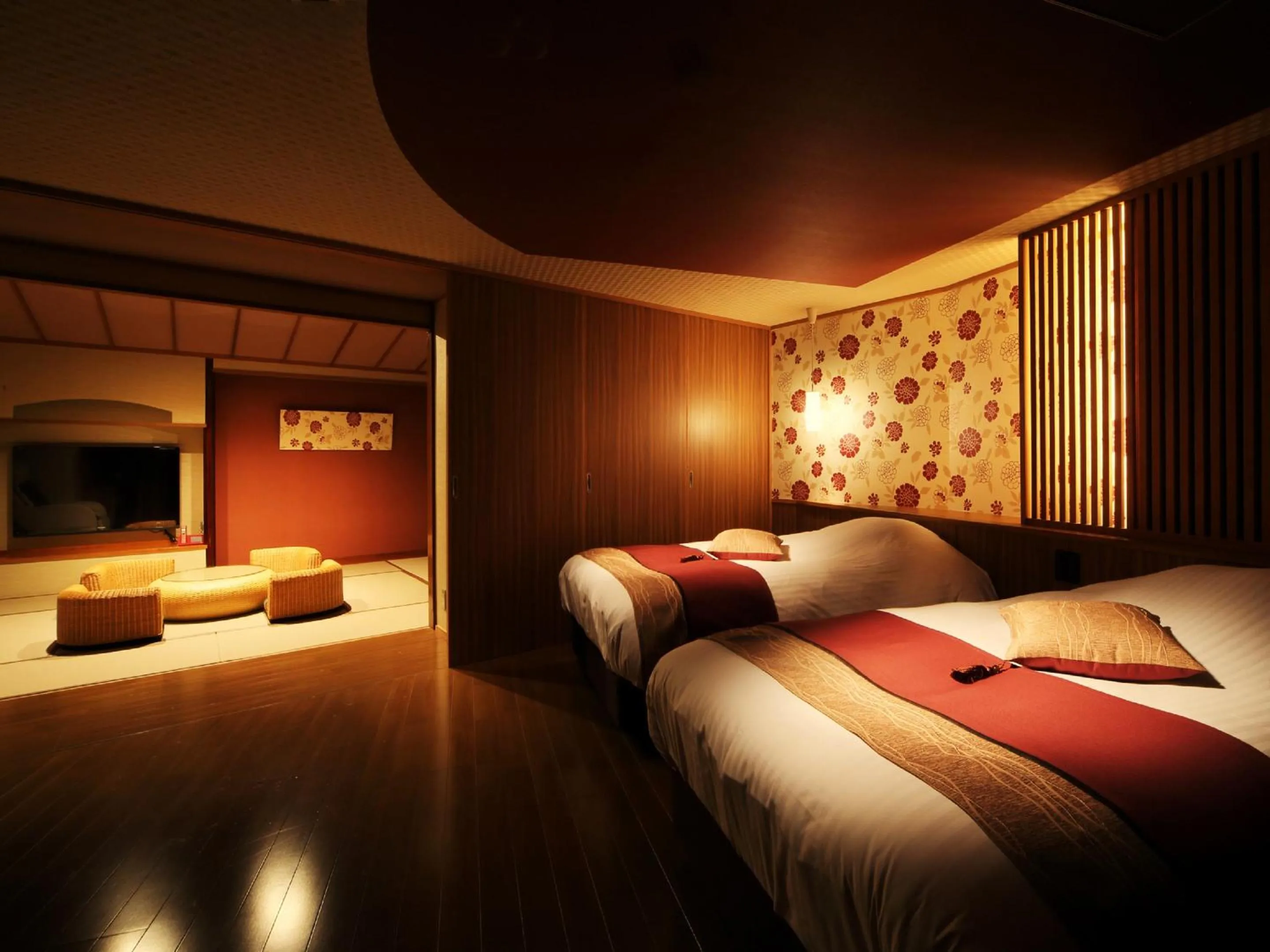 Bed in Kinugawa Plaza Hotel