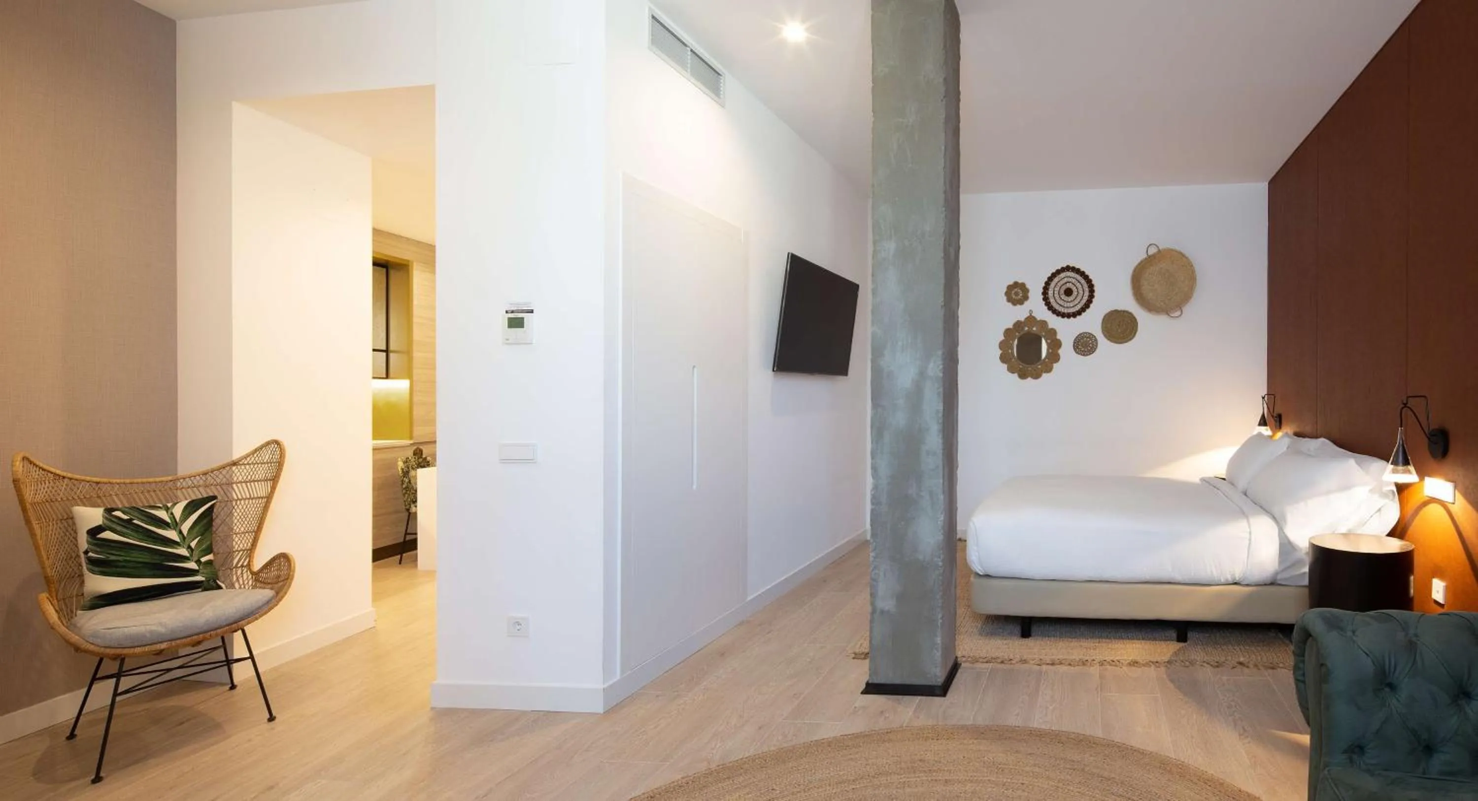 Bed in Atocha Hotel Madrid, Tapestry Collection by Hilton