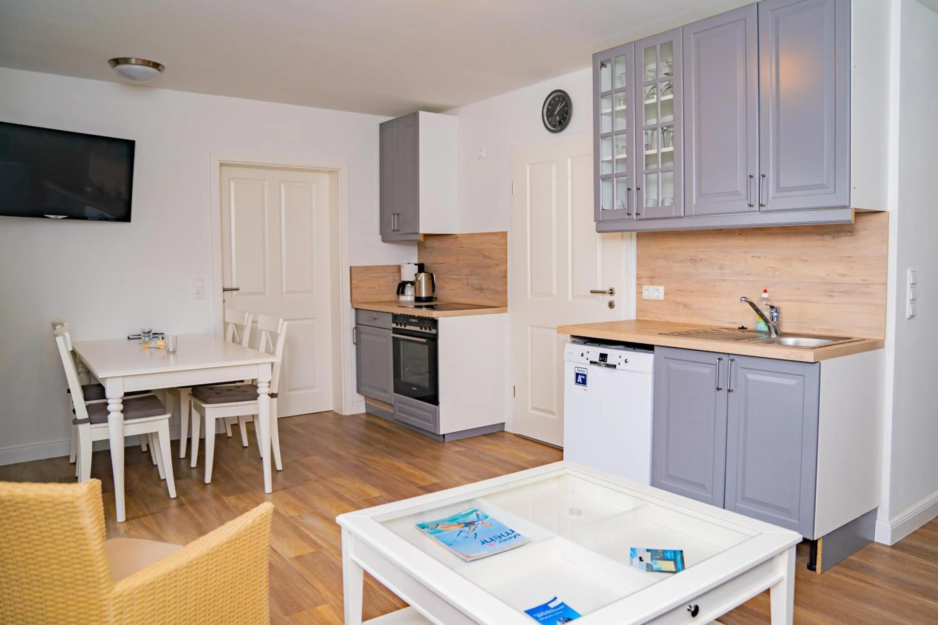 Kitchen or kitchenette in Appartementhaus Schleiblick