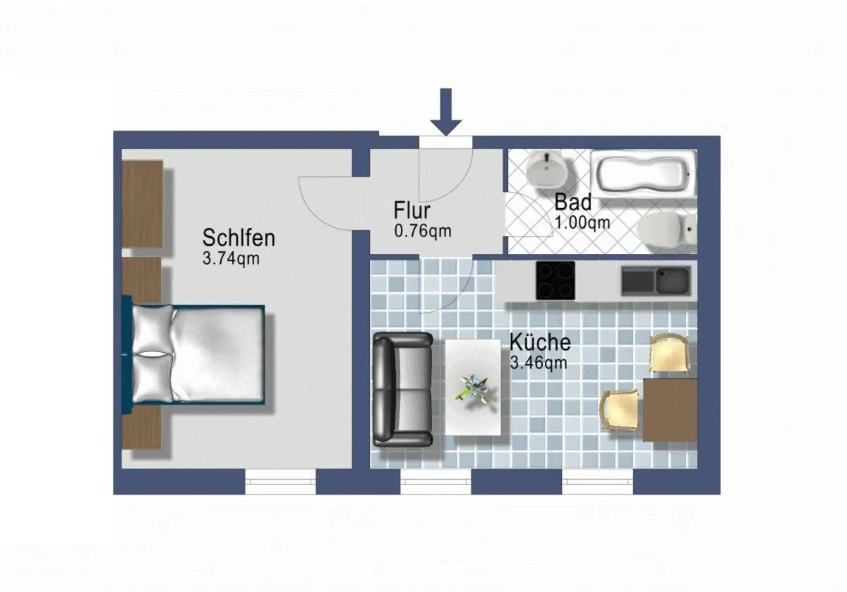 Floor plan in Appartementhaus Schleiblick