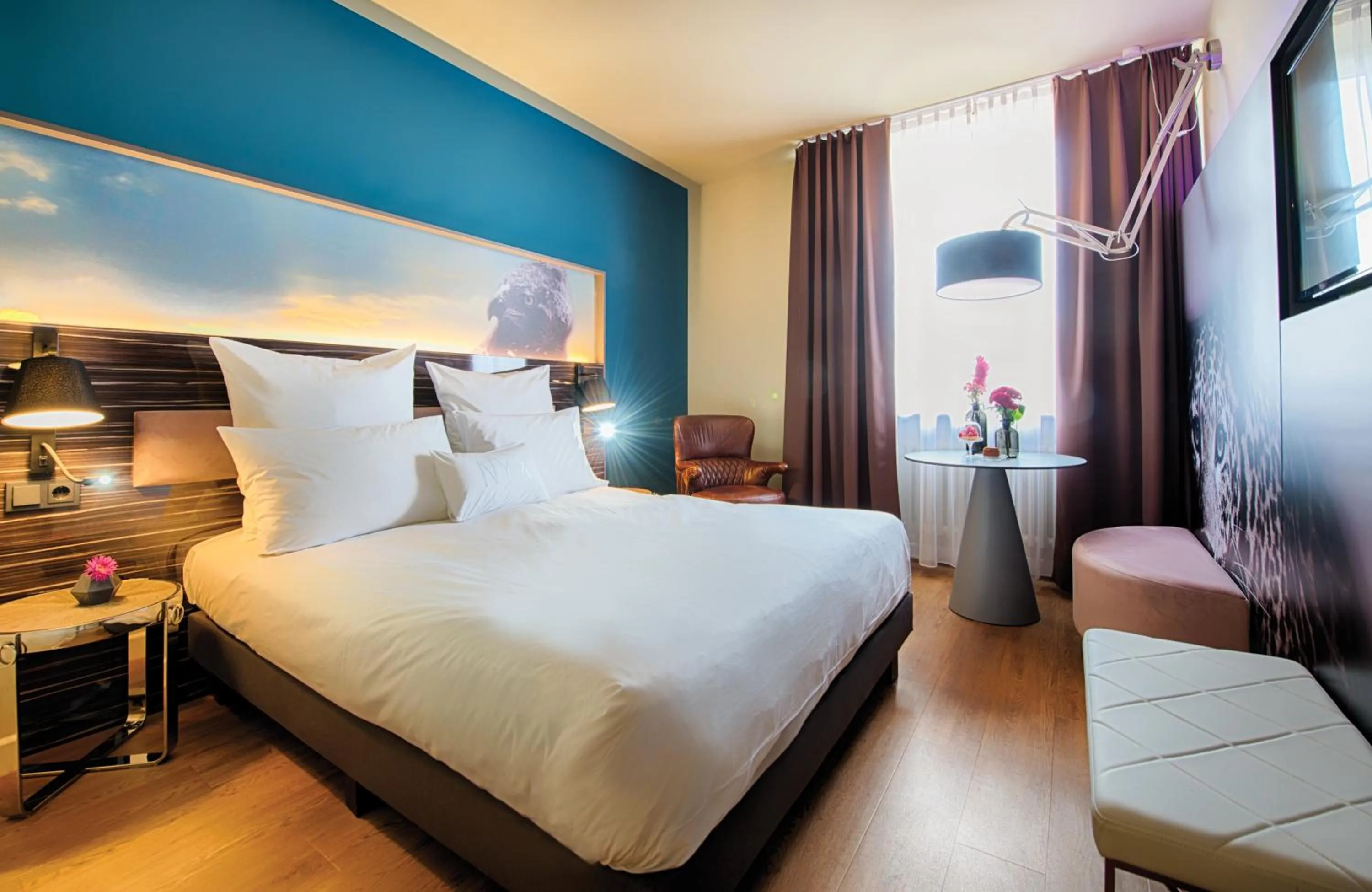Photo of the whole room, Bed in NYX Hotel Mannheim by Leonardo Hotels