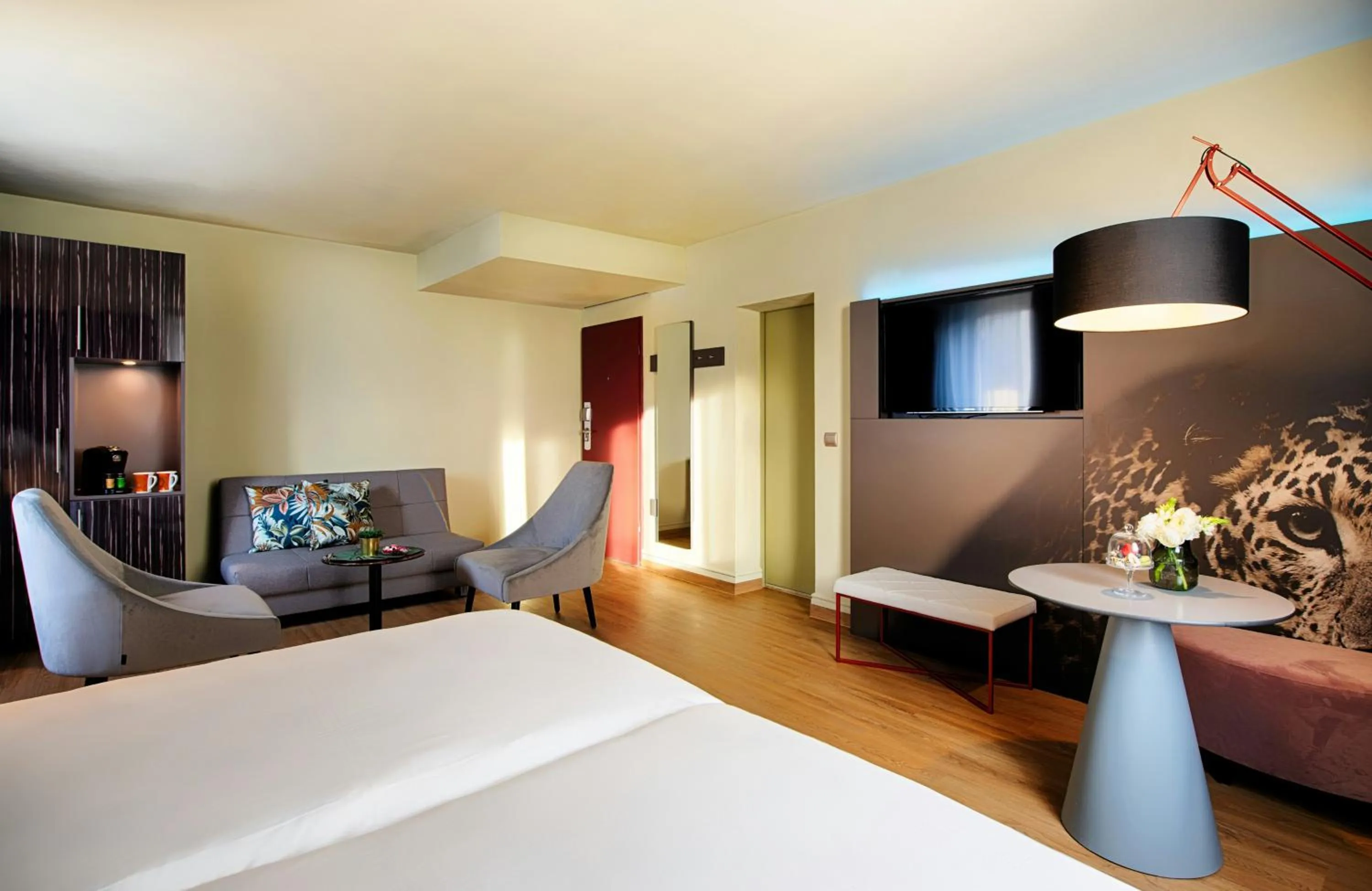 Photo of the whole room, Bed in NYX Hotel Mannheim by Leonardo Hotels