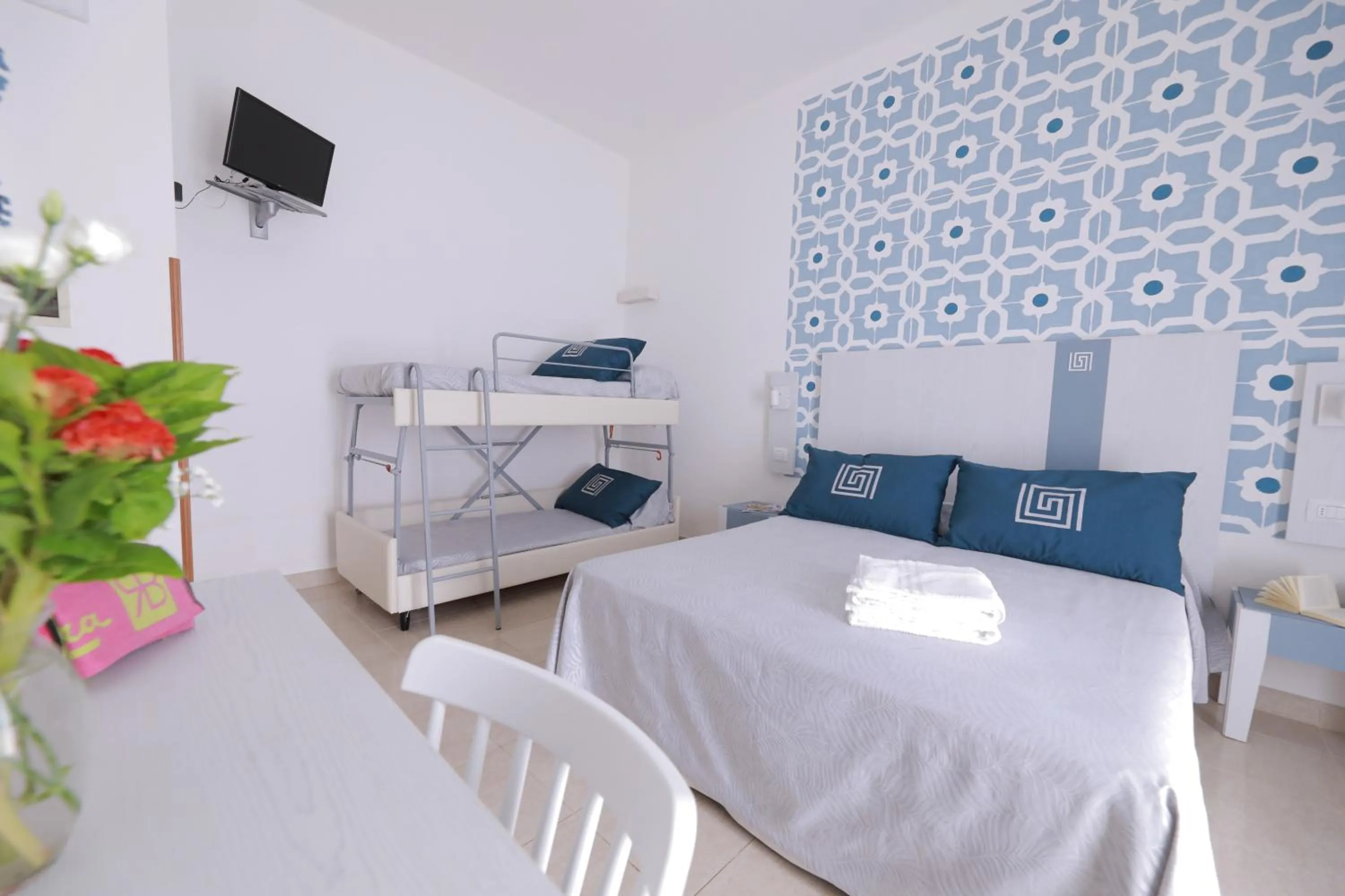 Bed in Hotel Magna Grecia