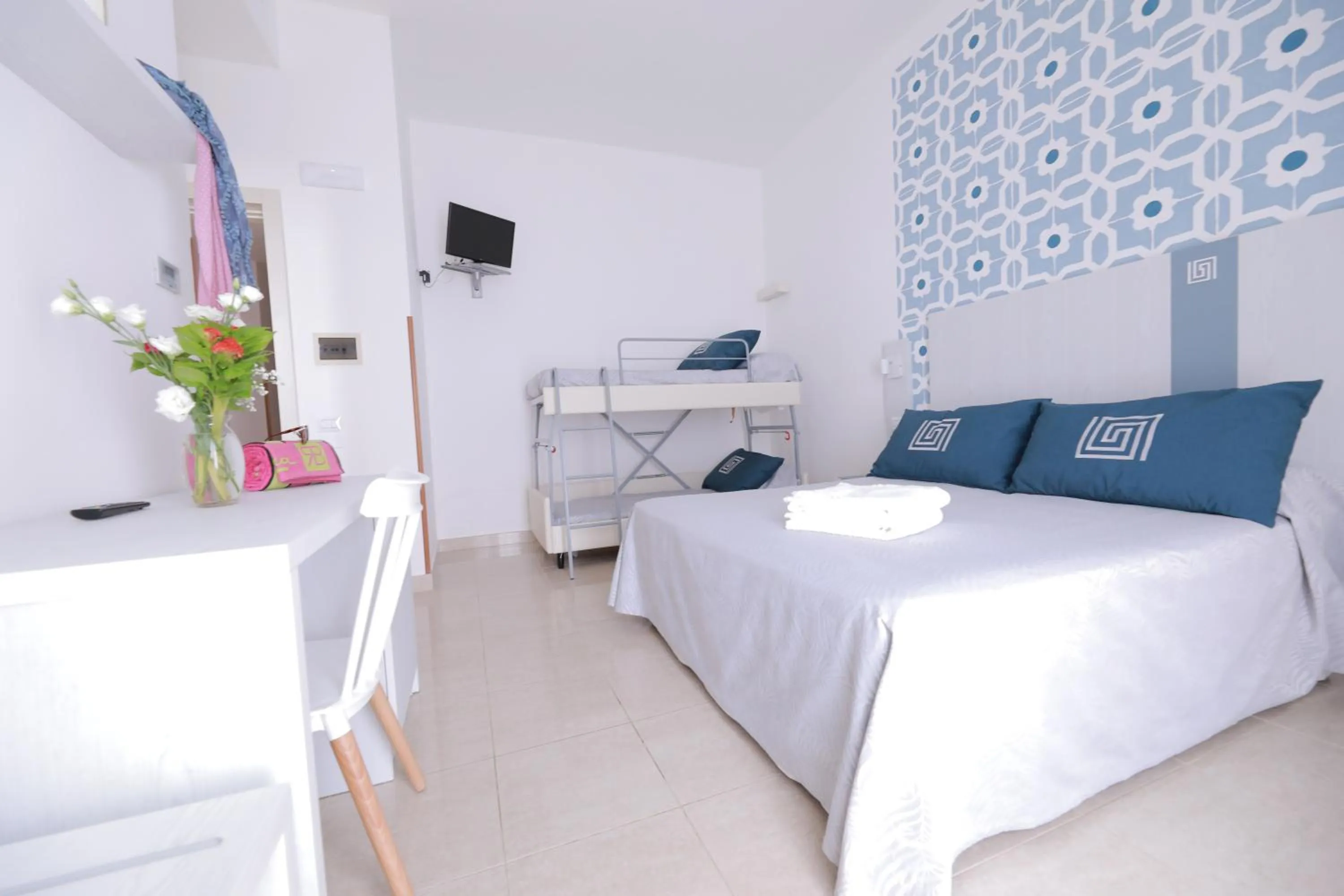 Bed in Hotel Magna Grecia