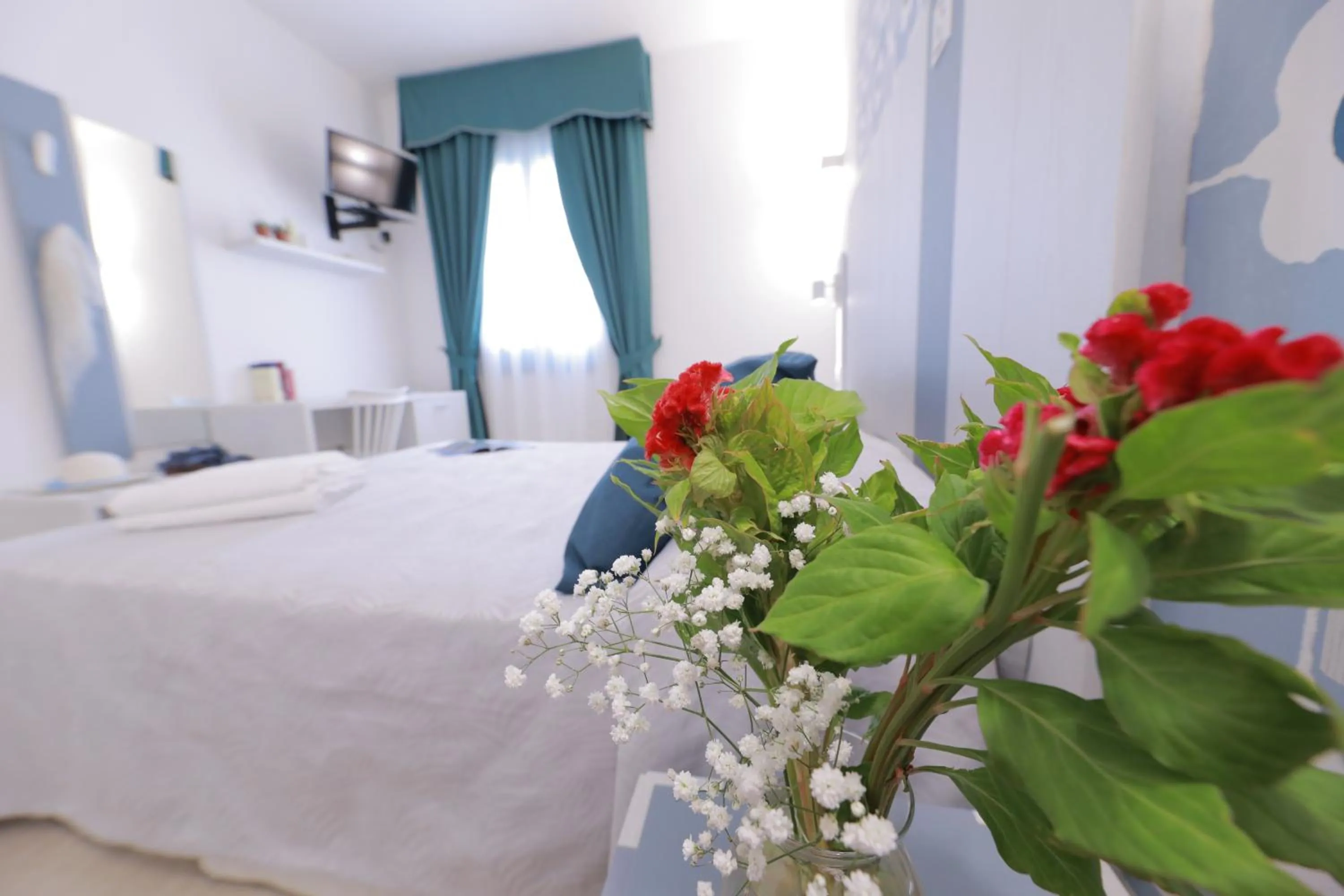 Bed in Hotel Magna Grecia