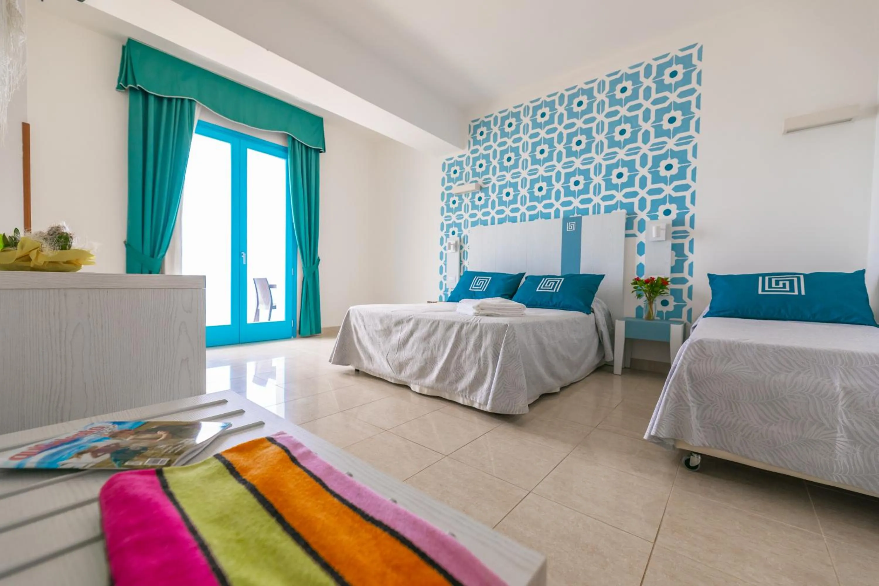 Bed in Hotel Magna Grecia