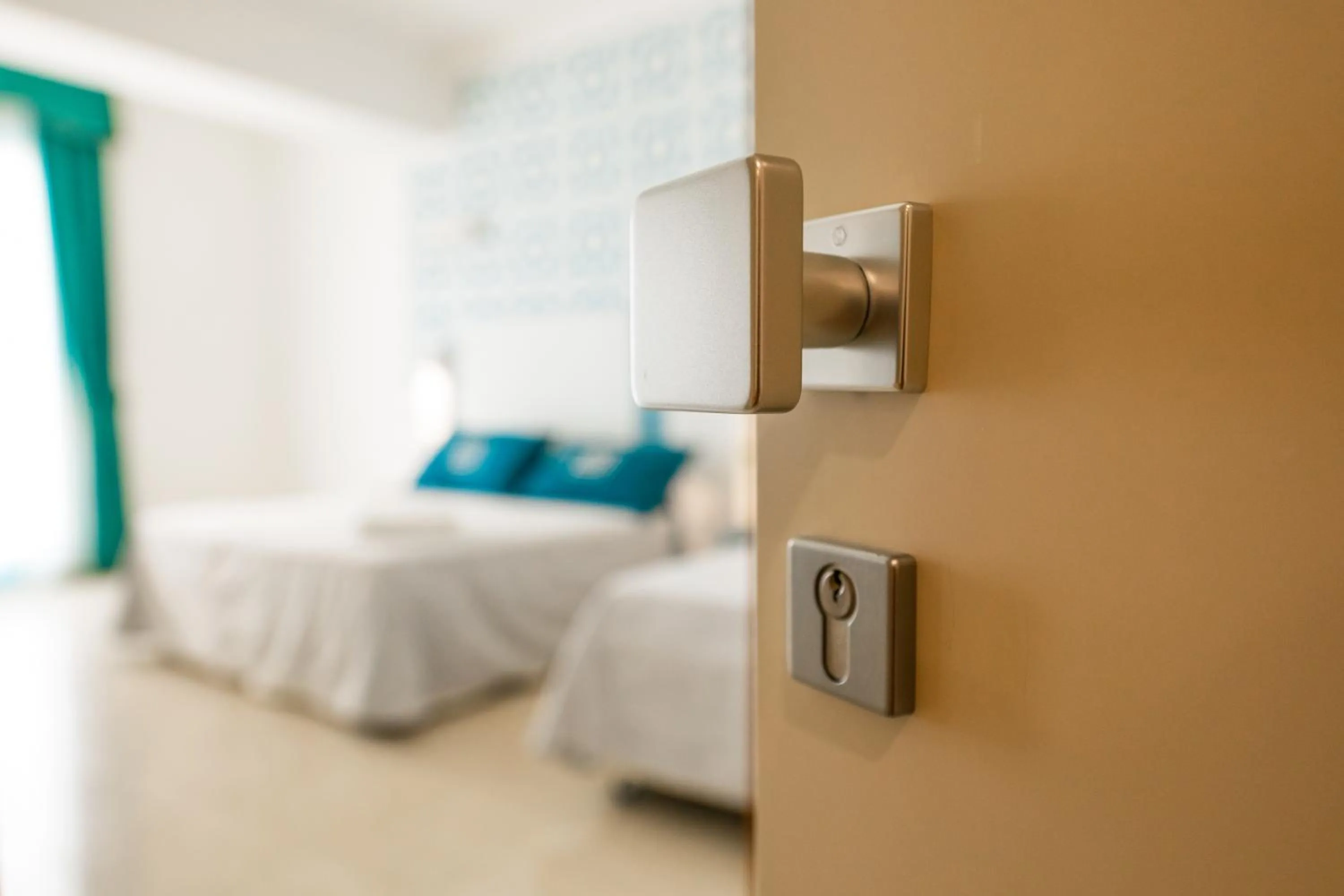 Bed in Hotel Magna Grecia