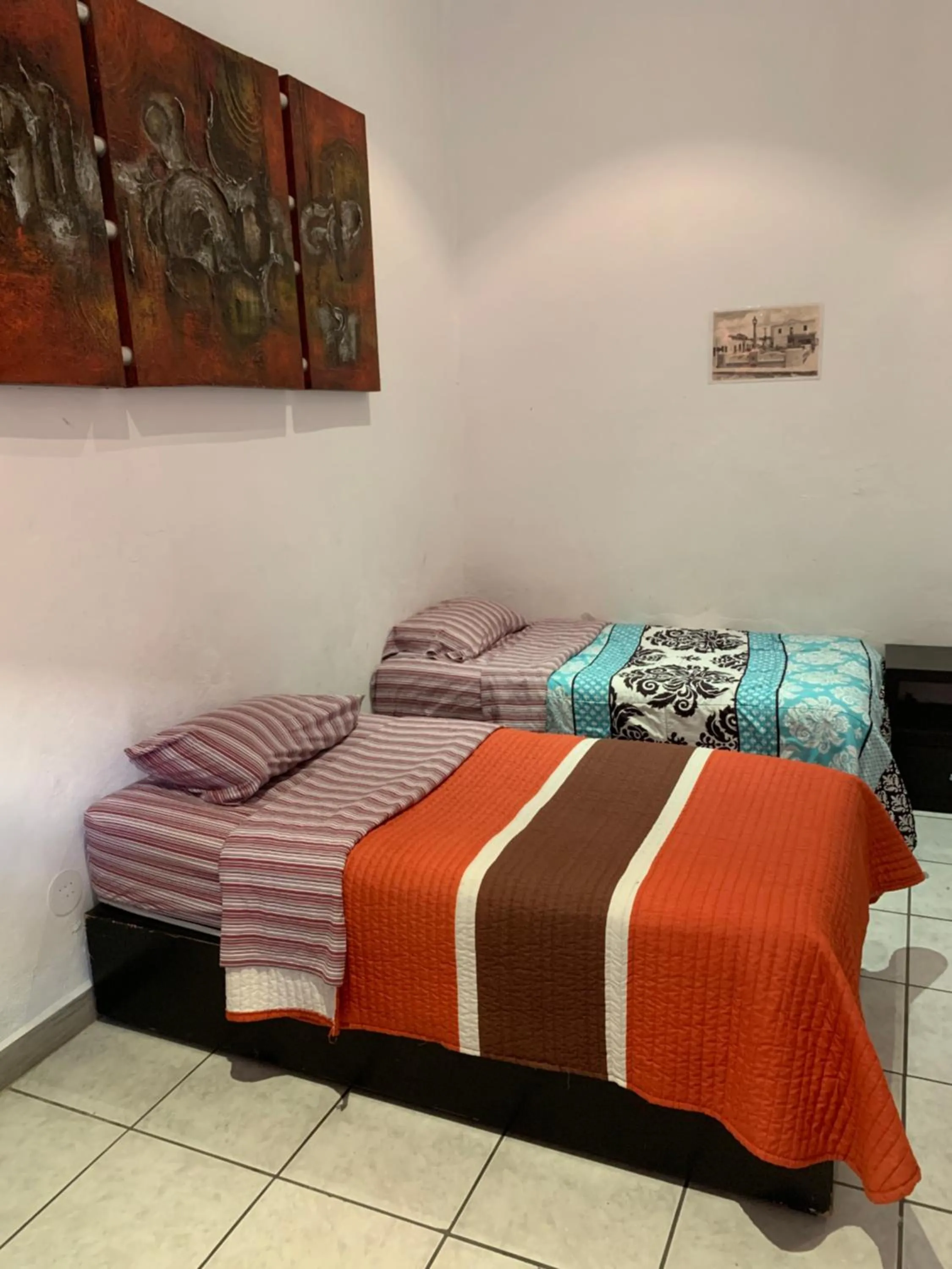 Bed in Hotel Cuauhtemoc