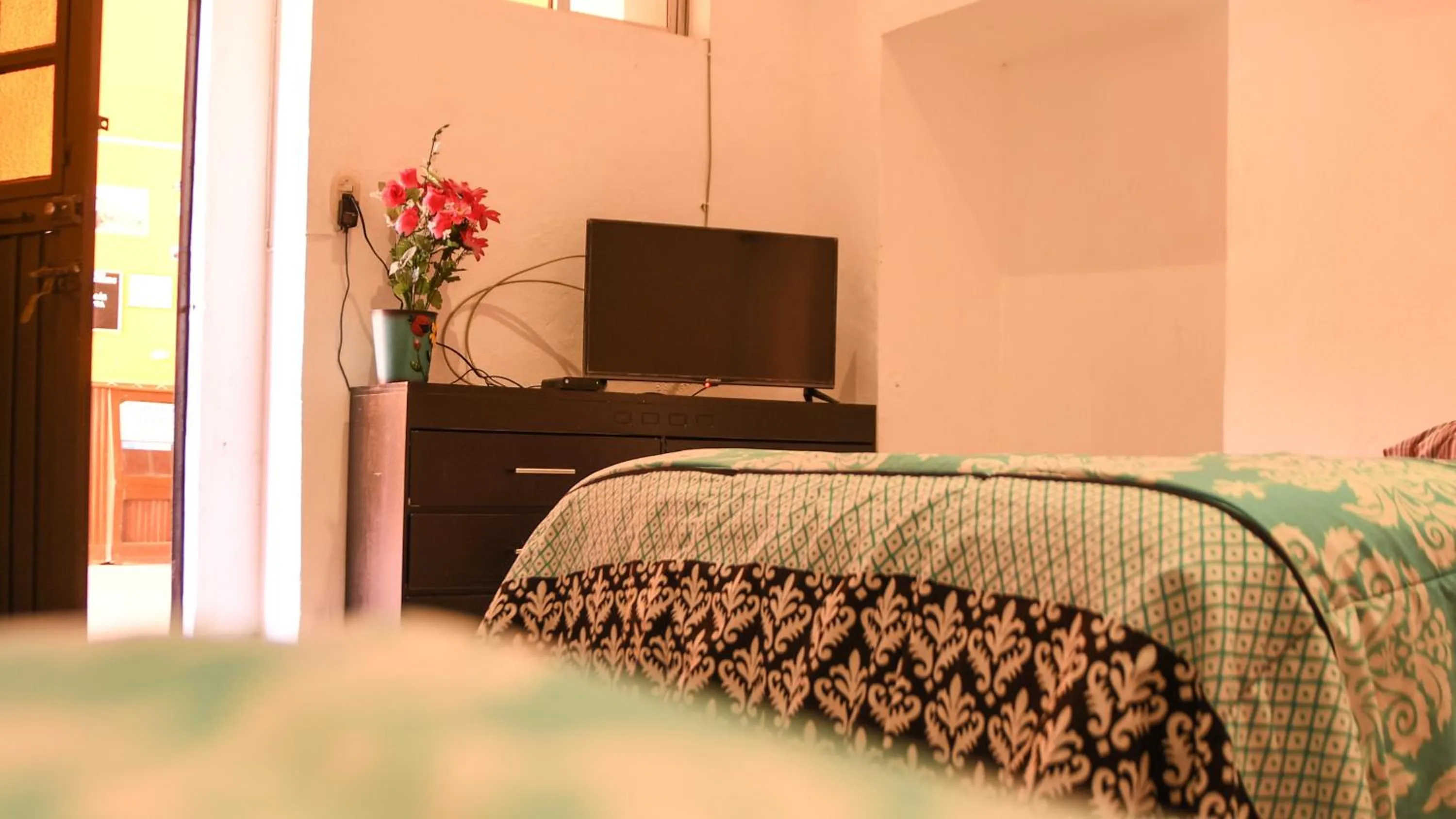 Bed in Hotel Cuauhtemoc