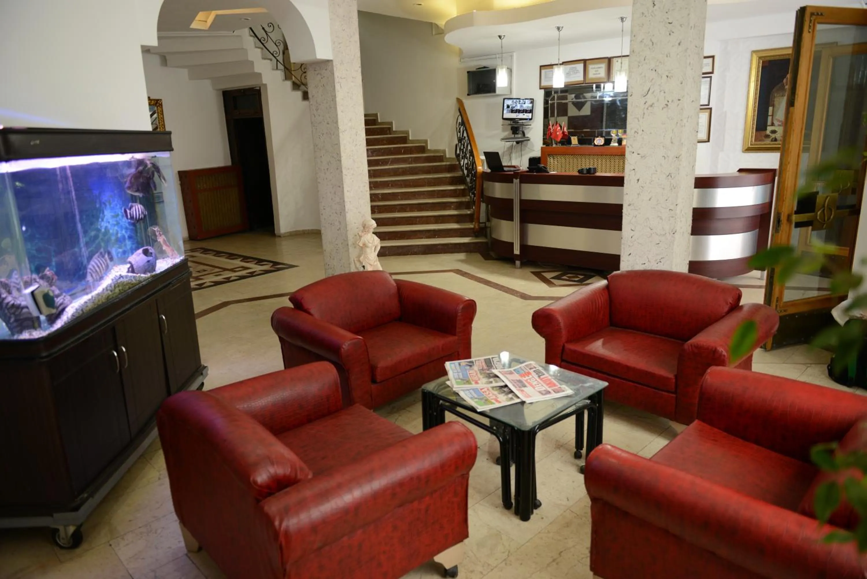 Lobby or reception in Hotel Soydan