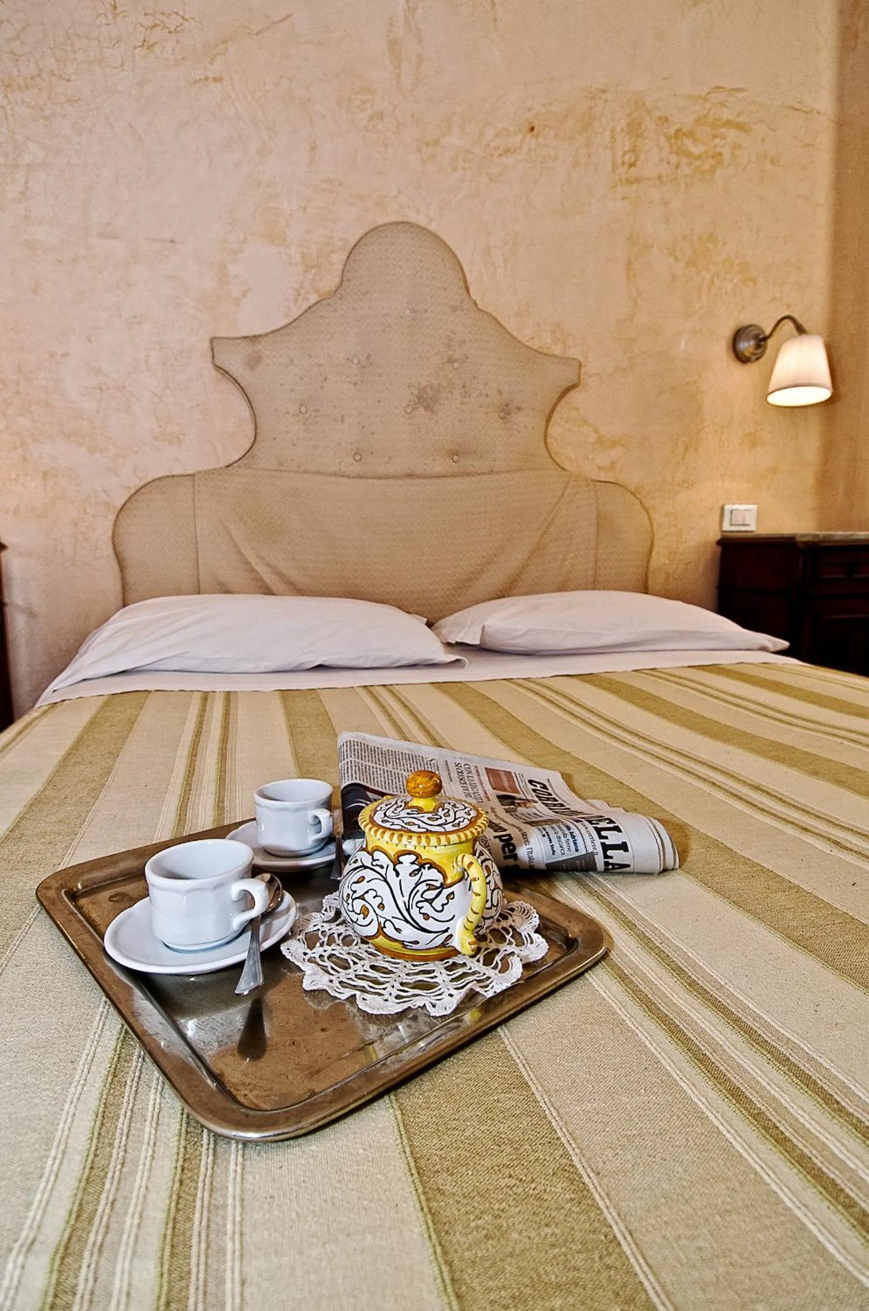 Decorative detail, Bed in Hotel Posta