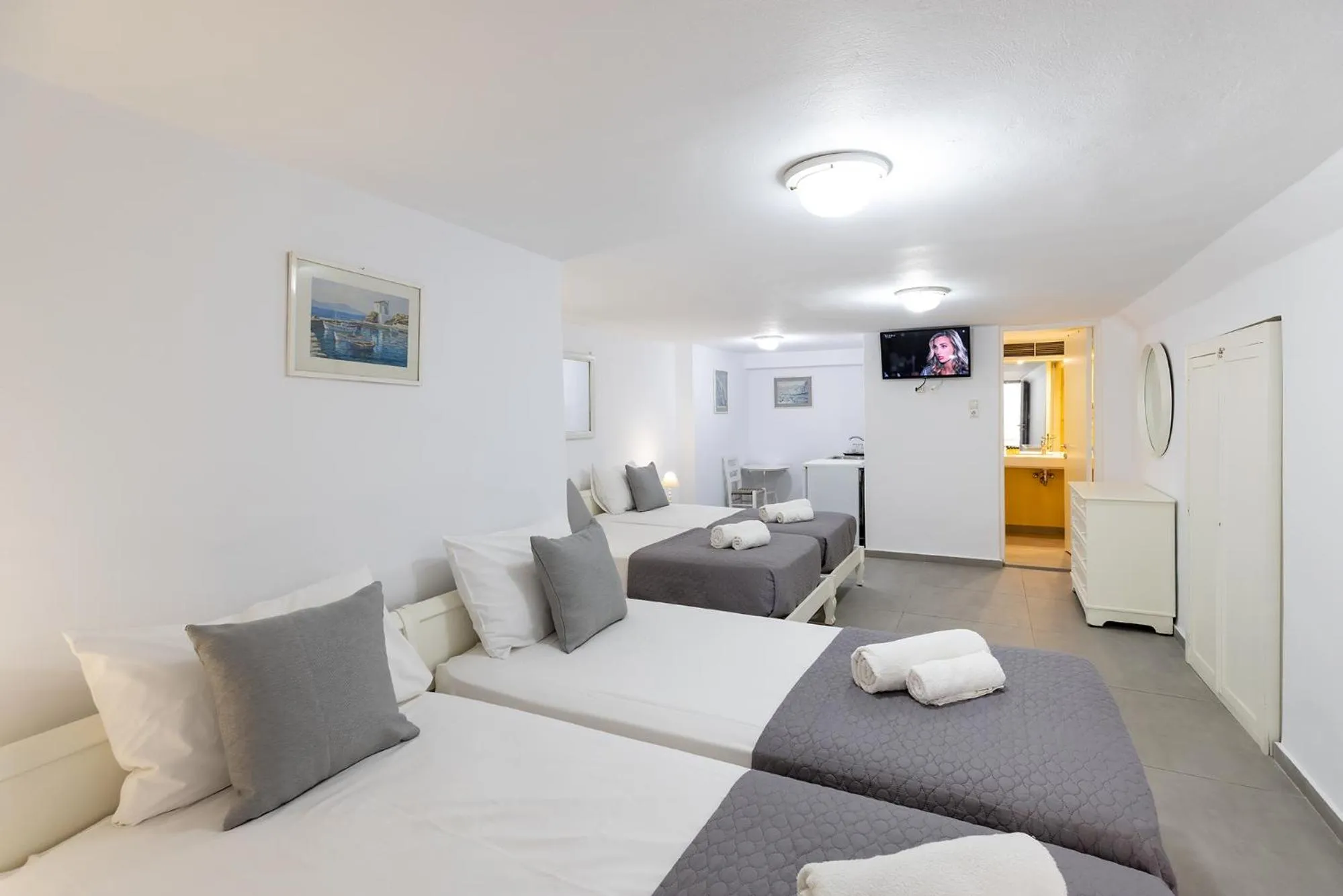 Bedroom, Bed in Achilleas Pension