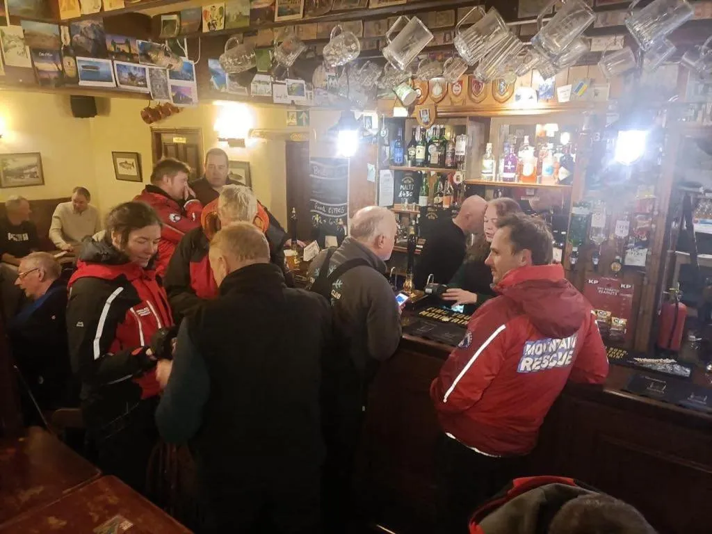 group of guests in The Bridge Inn