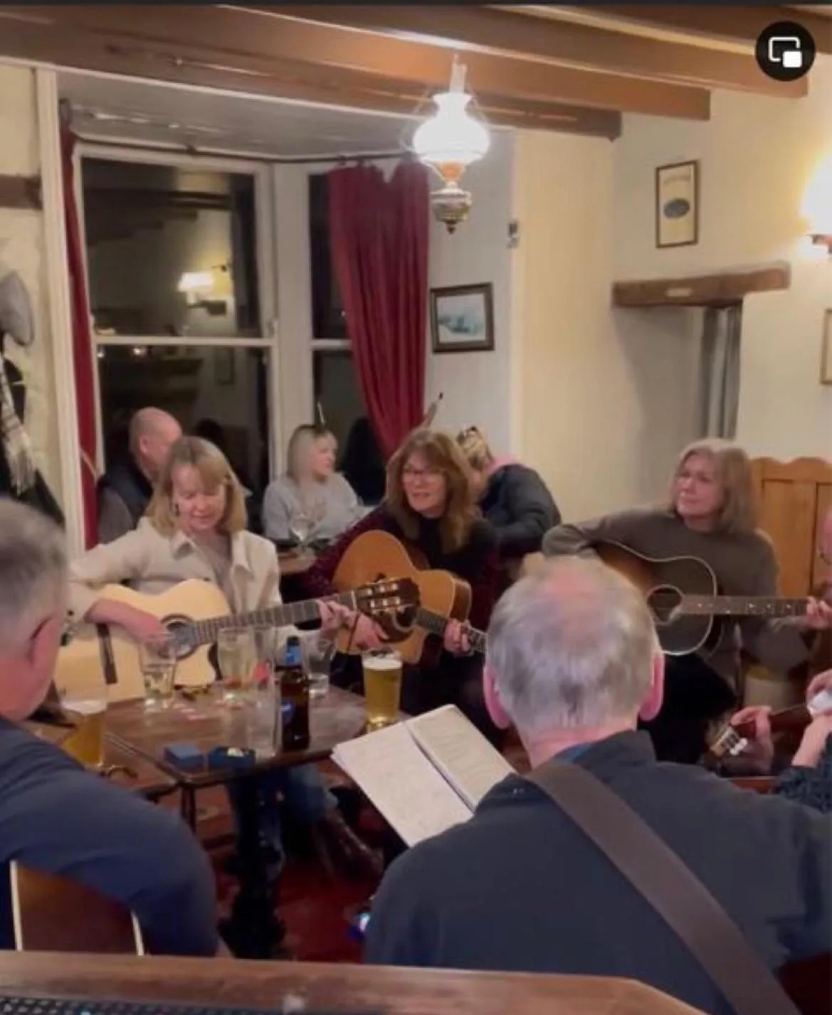 group of guests in The Bridge Inn
