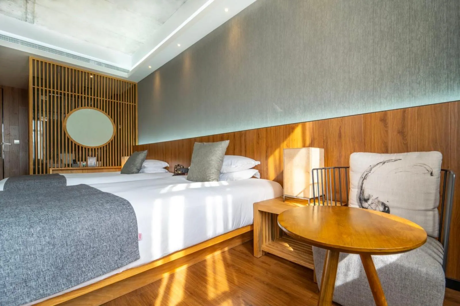 Bed in Lin Yin Art Hotel Shanghai（Pudong airport）