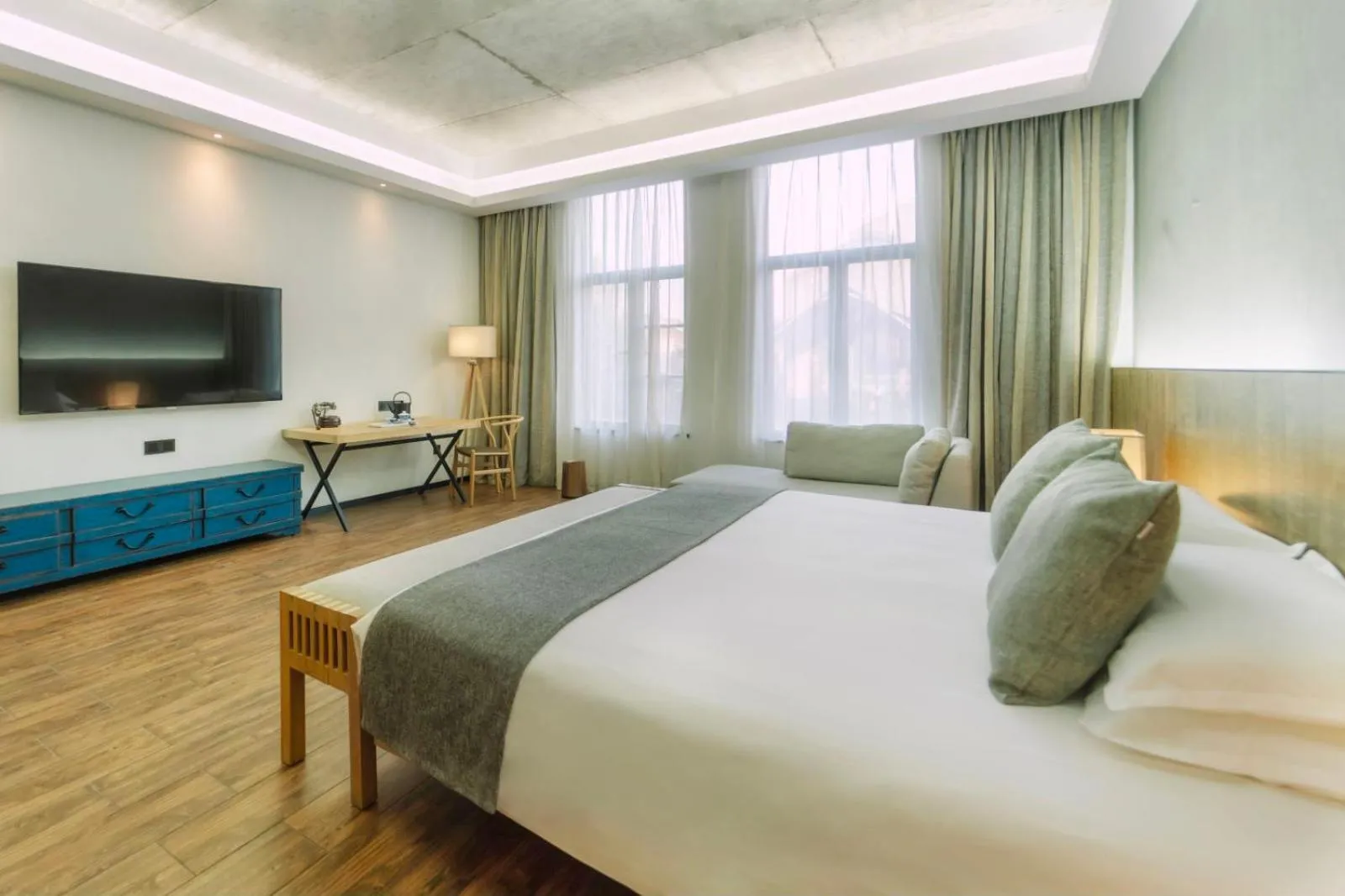 Bed in Lin Yin Art Hotel Shanghai（Pudong airport）