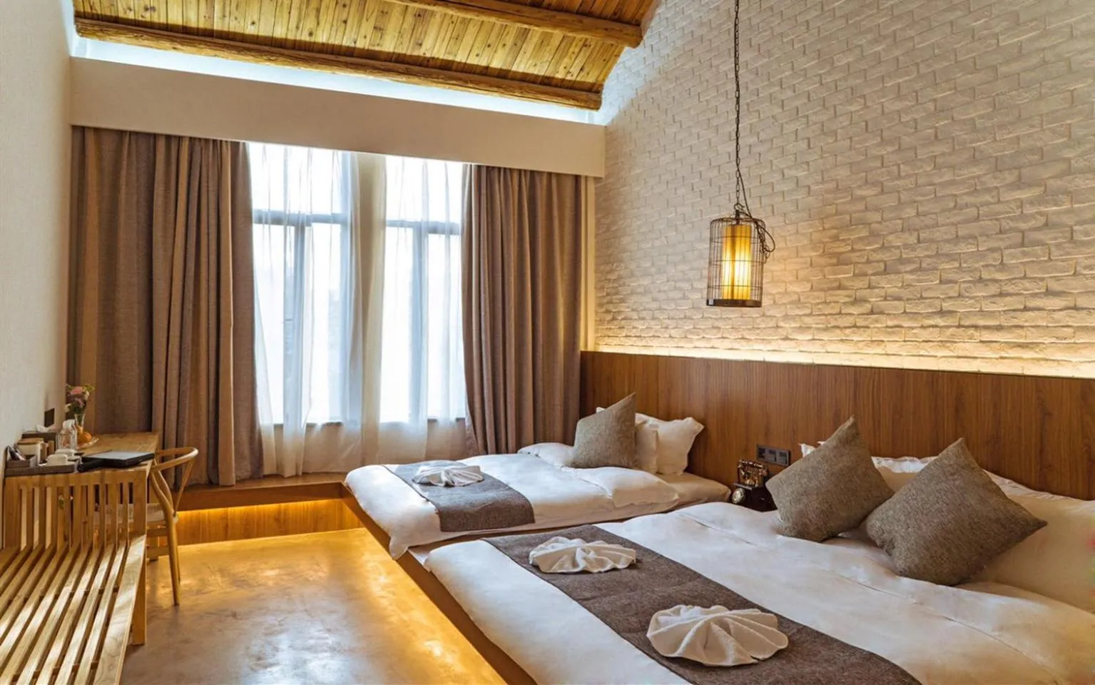 Bed in Lin Yin Art Hotel Shanghai（Pudong airport）