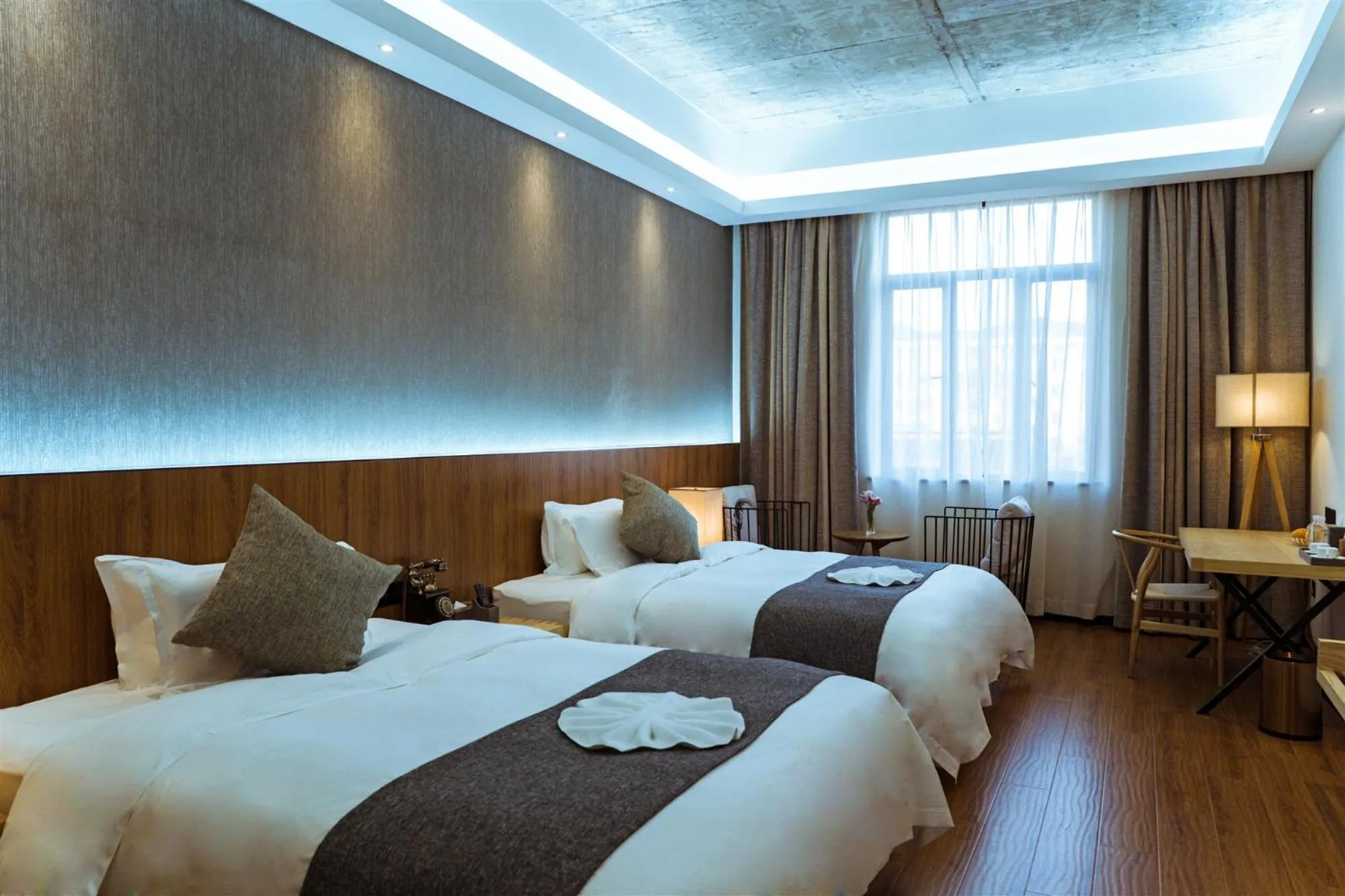 Bed in Lin Yin Art Hotel Shanghai（Pudong airport）