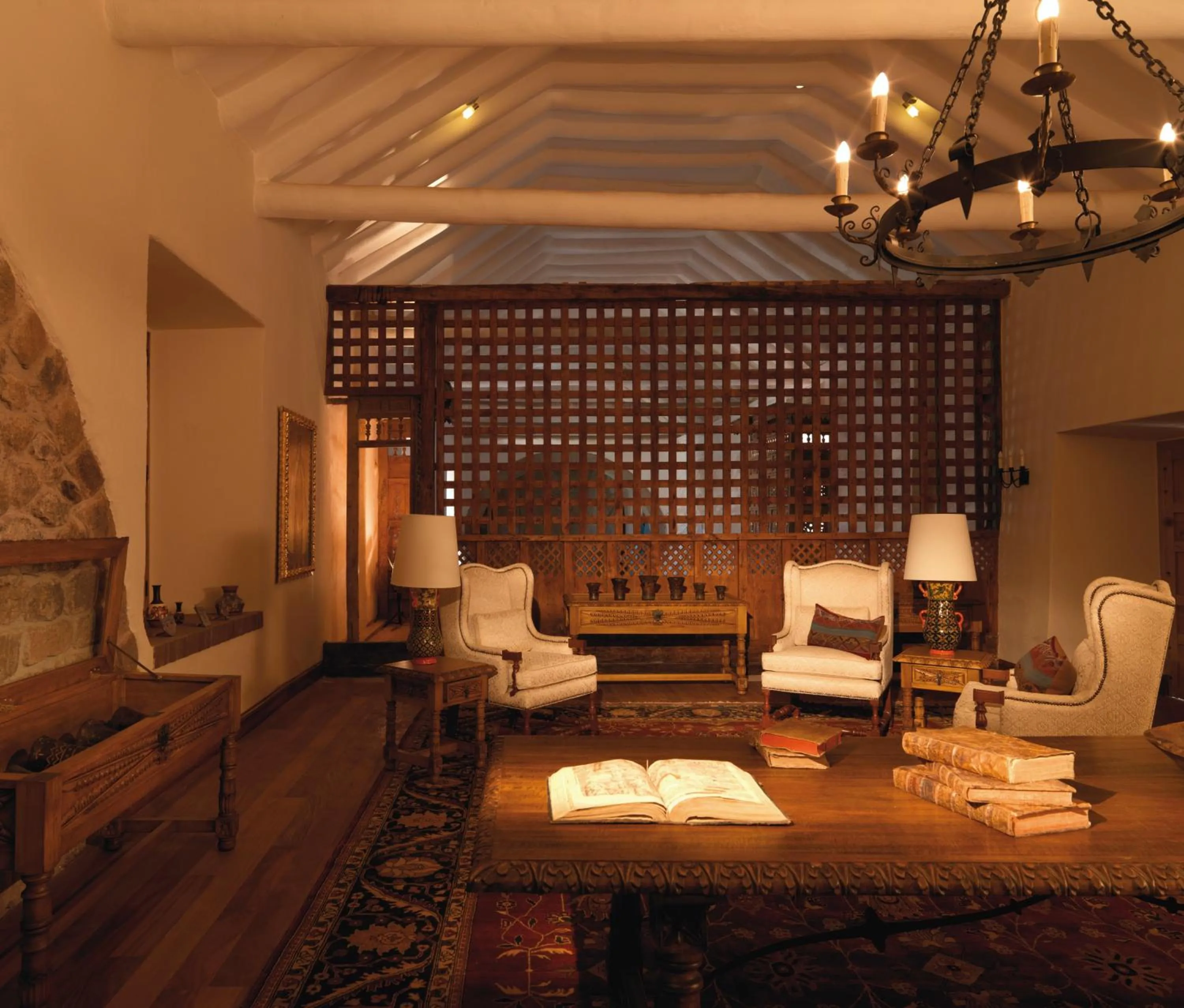 Library in Palacio Nazarenas, A Belmond Hotel, Cusco