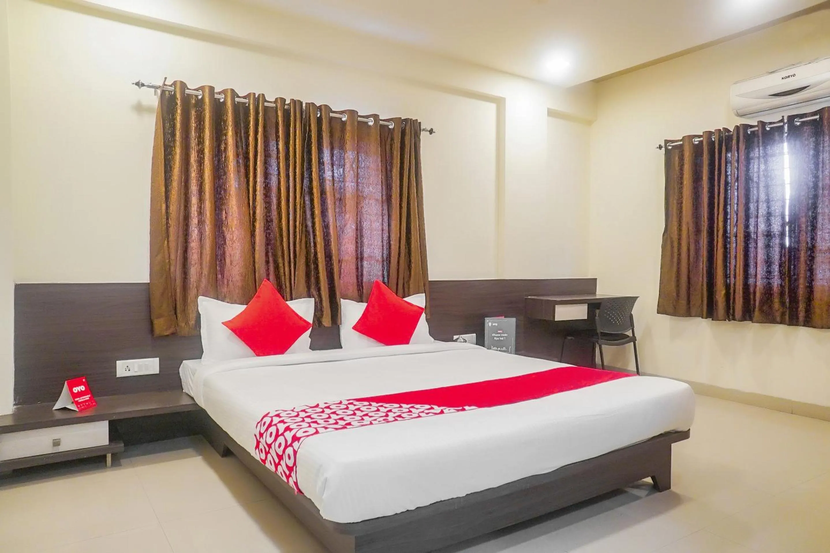 Bedroom, Bed in Hotel O Paradise Inn Talegaon Dabhade