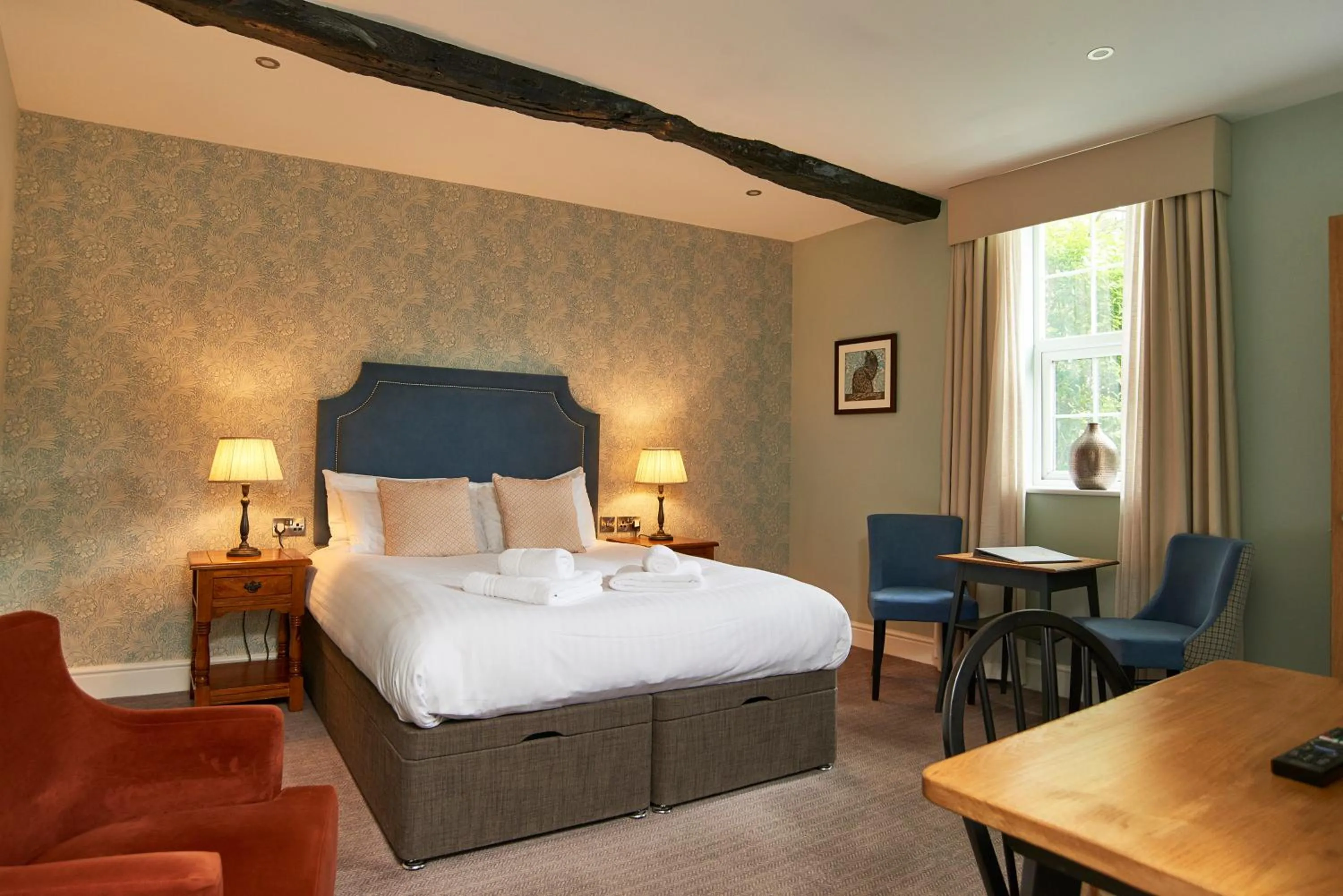 Bed in The Angel Inn Hotel