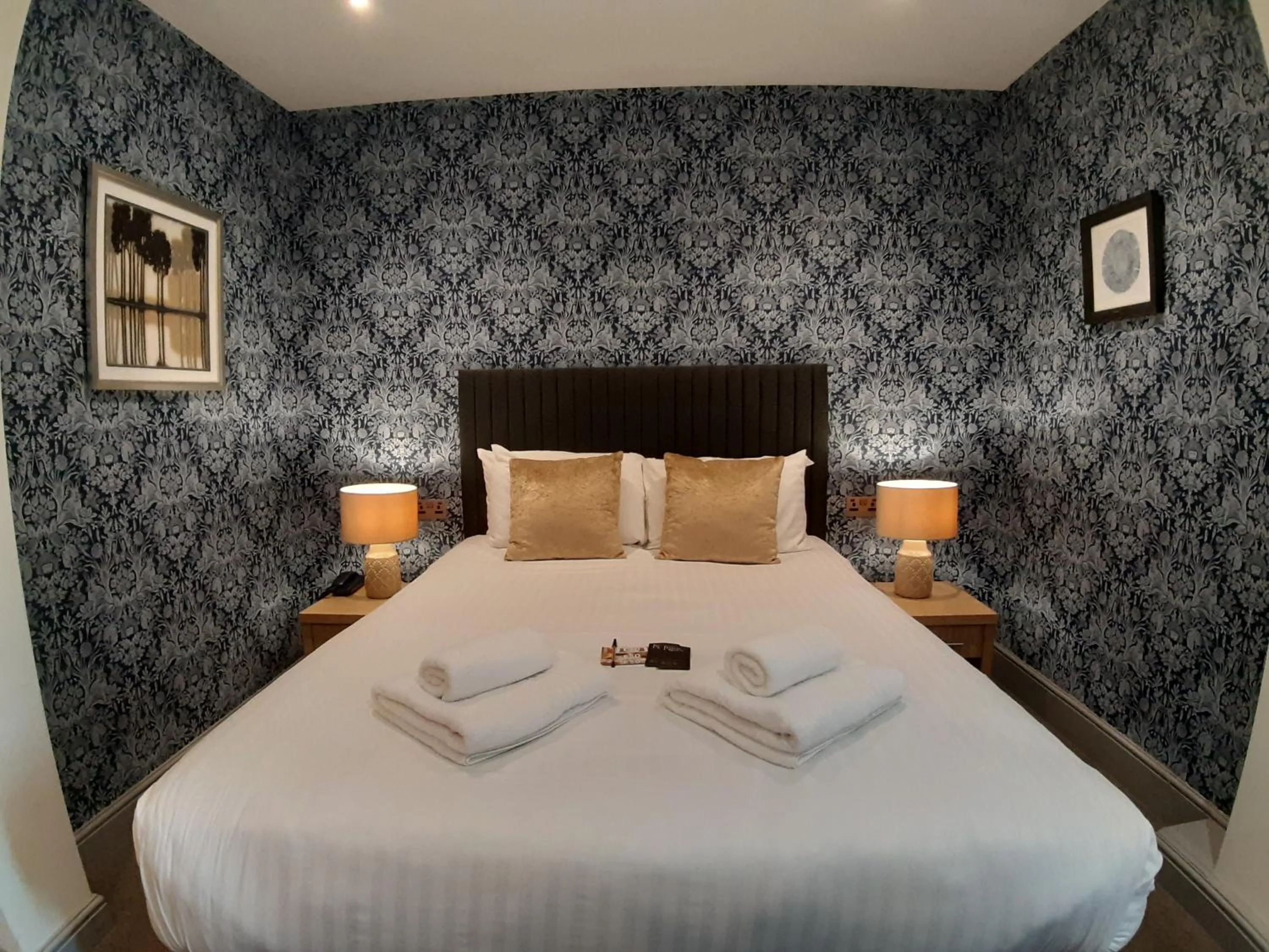 Bed in The Angel Inn Hotel