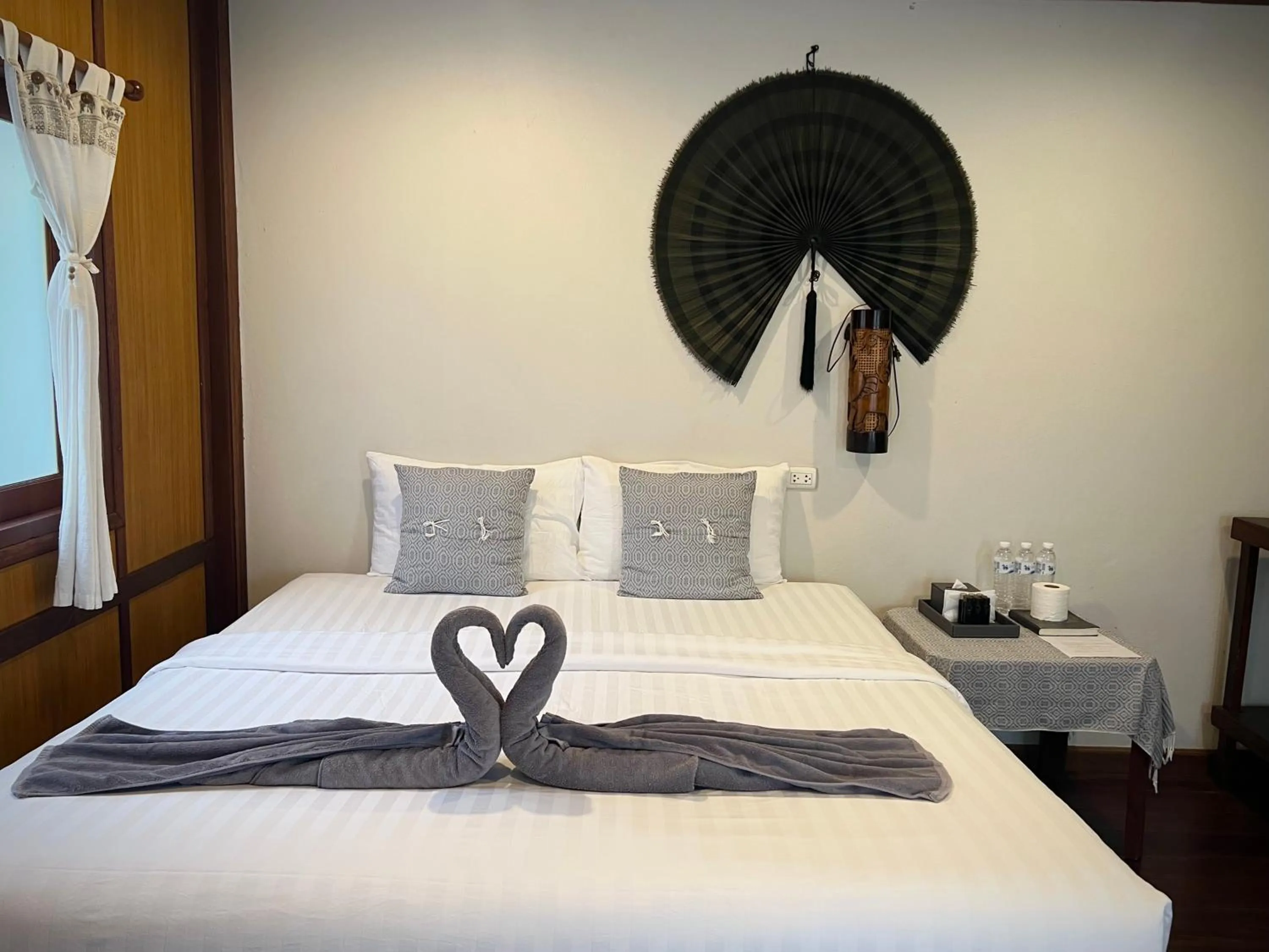 Bed in V-View Beach Resort