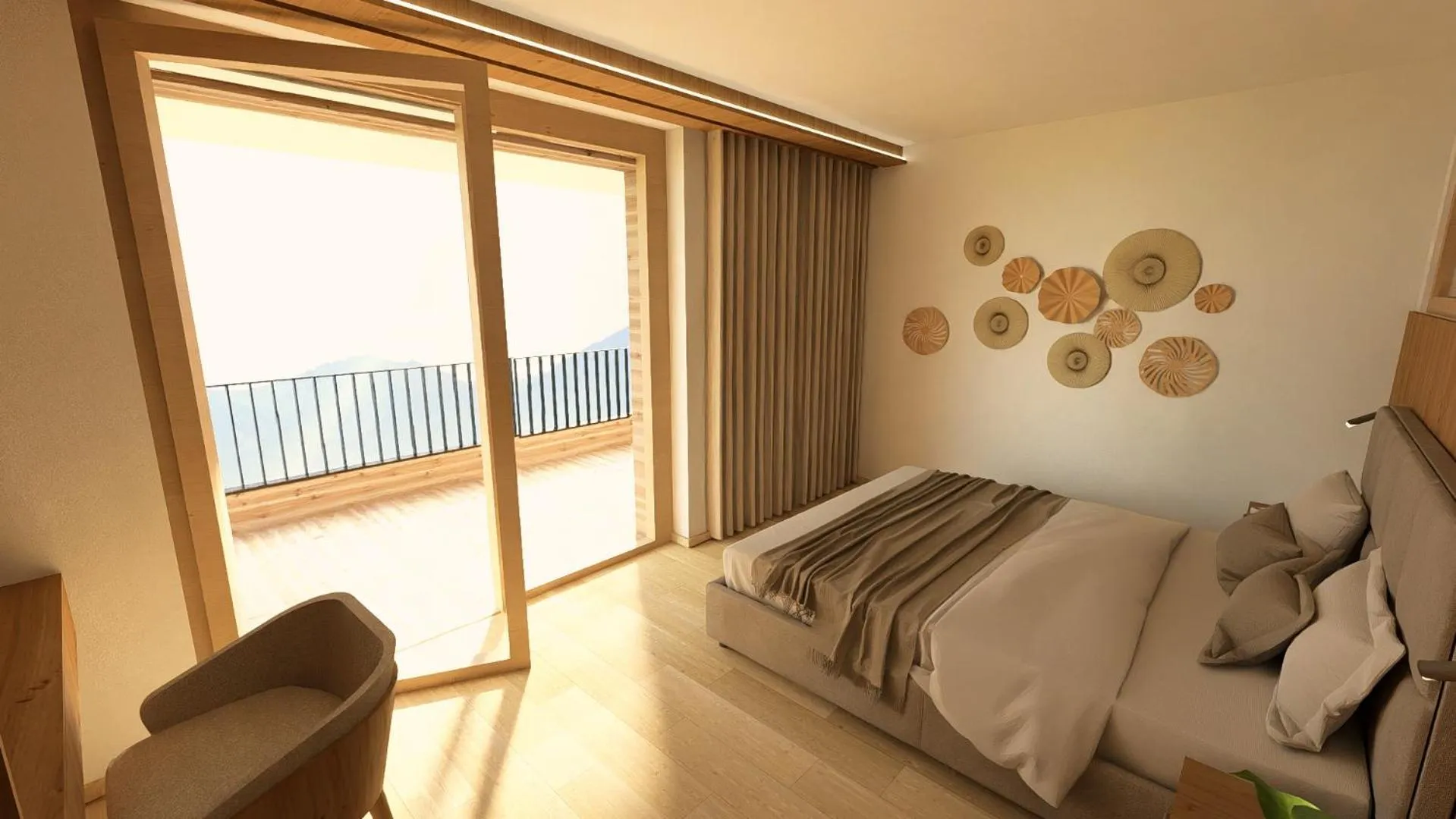 View (from property/room), Bed in Hotel Bismarck