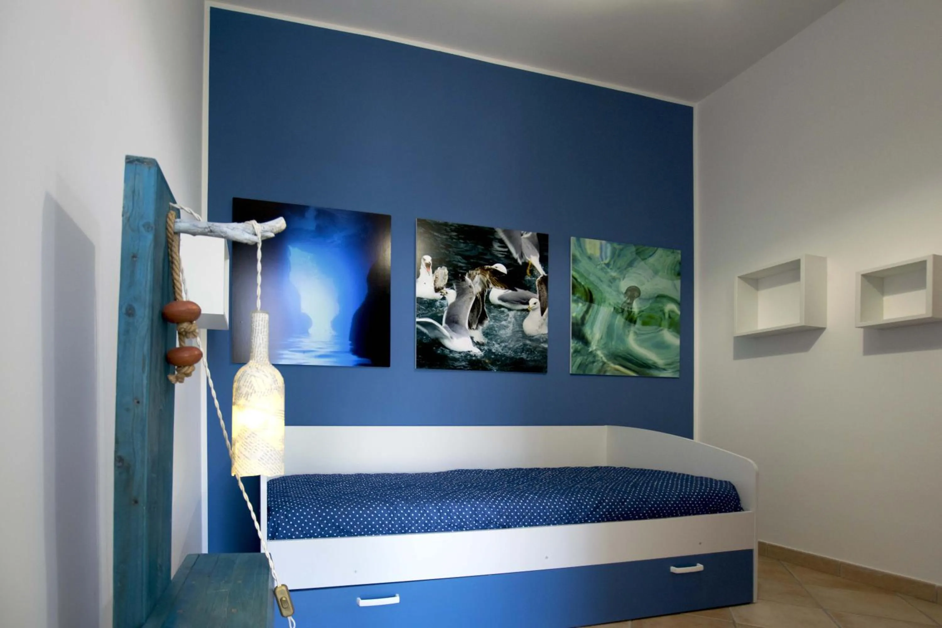 Bedroom, Bed in Appartamento BluOltreMare