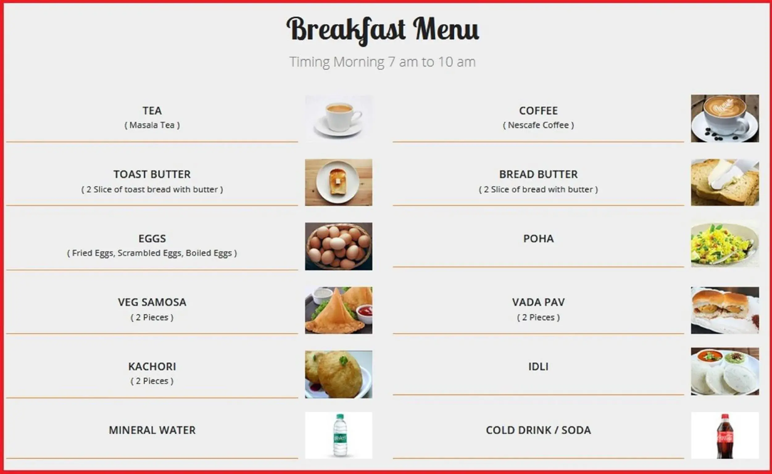 Breakfast in Hotel Royal Castle Breakfast in Hotel Royal Castle