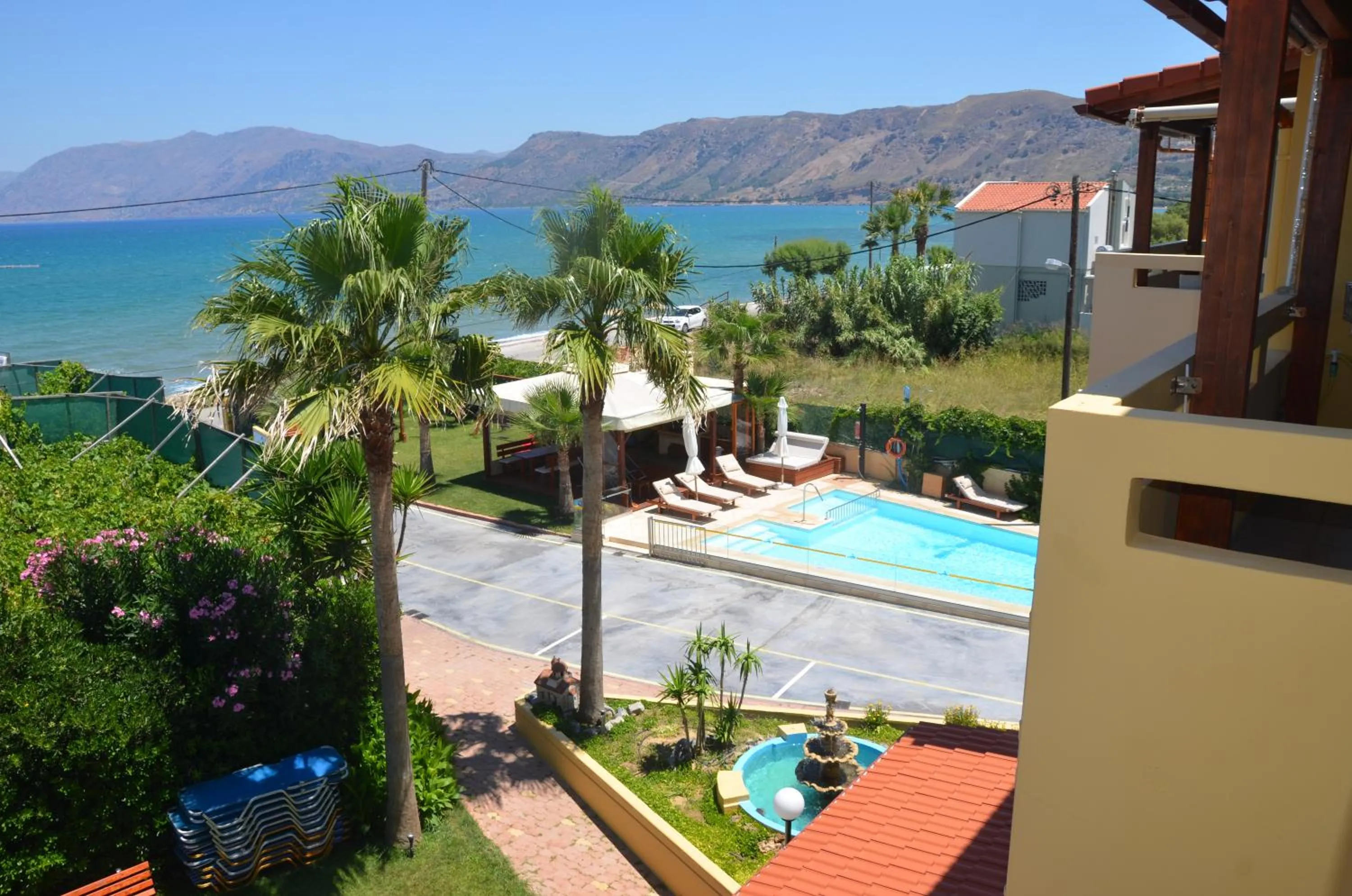 Garden view in Thalassa Apartments