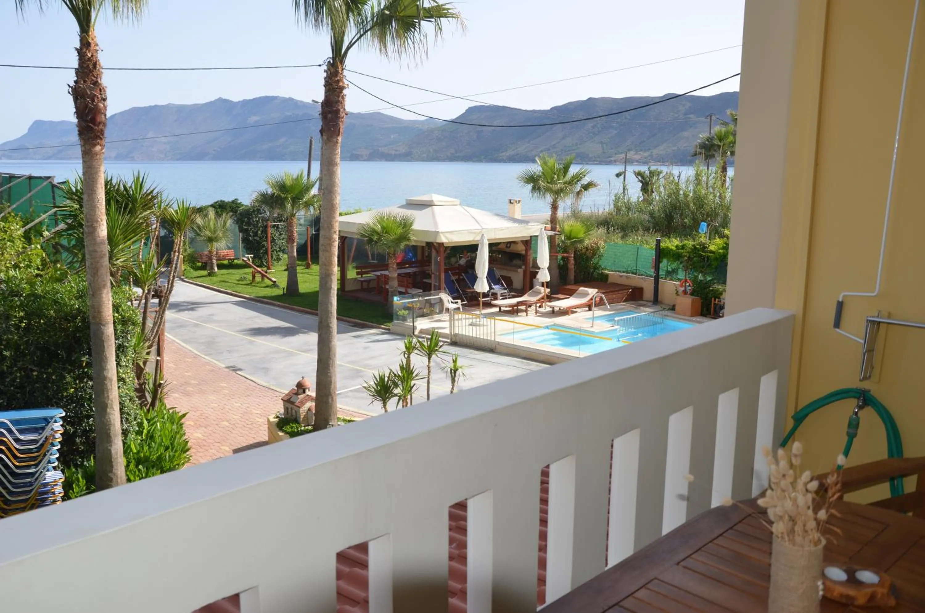 Garden view in Thalassa Apartments