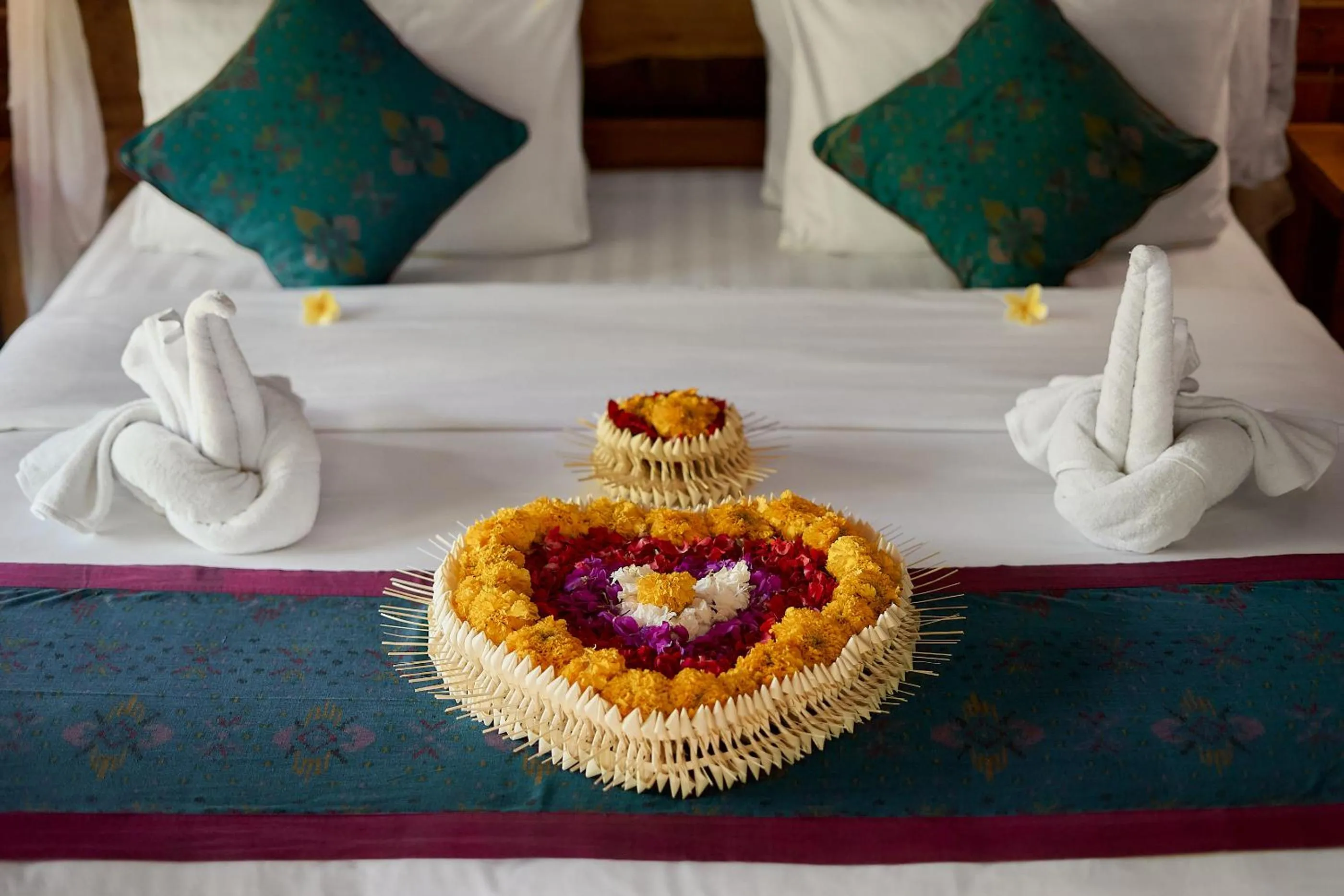 Bed in Kawan Antique Ubud Villa