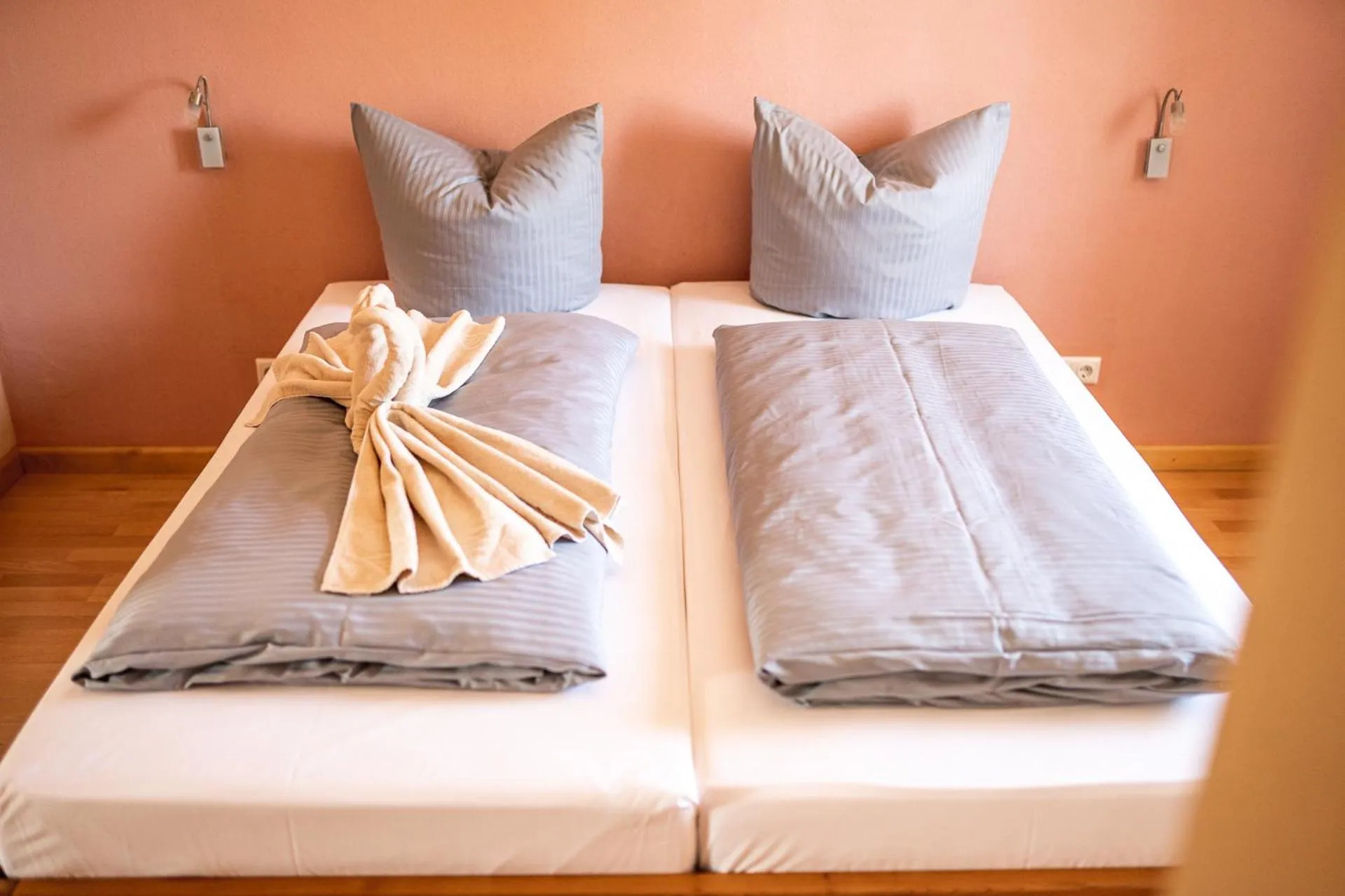 Photo of the whole room, Bed in Hotel Donau-Ries