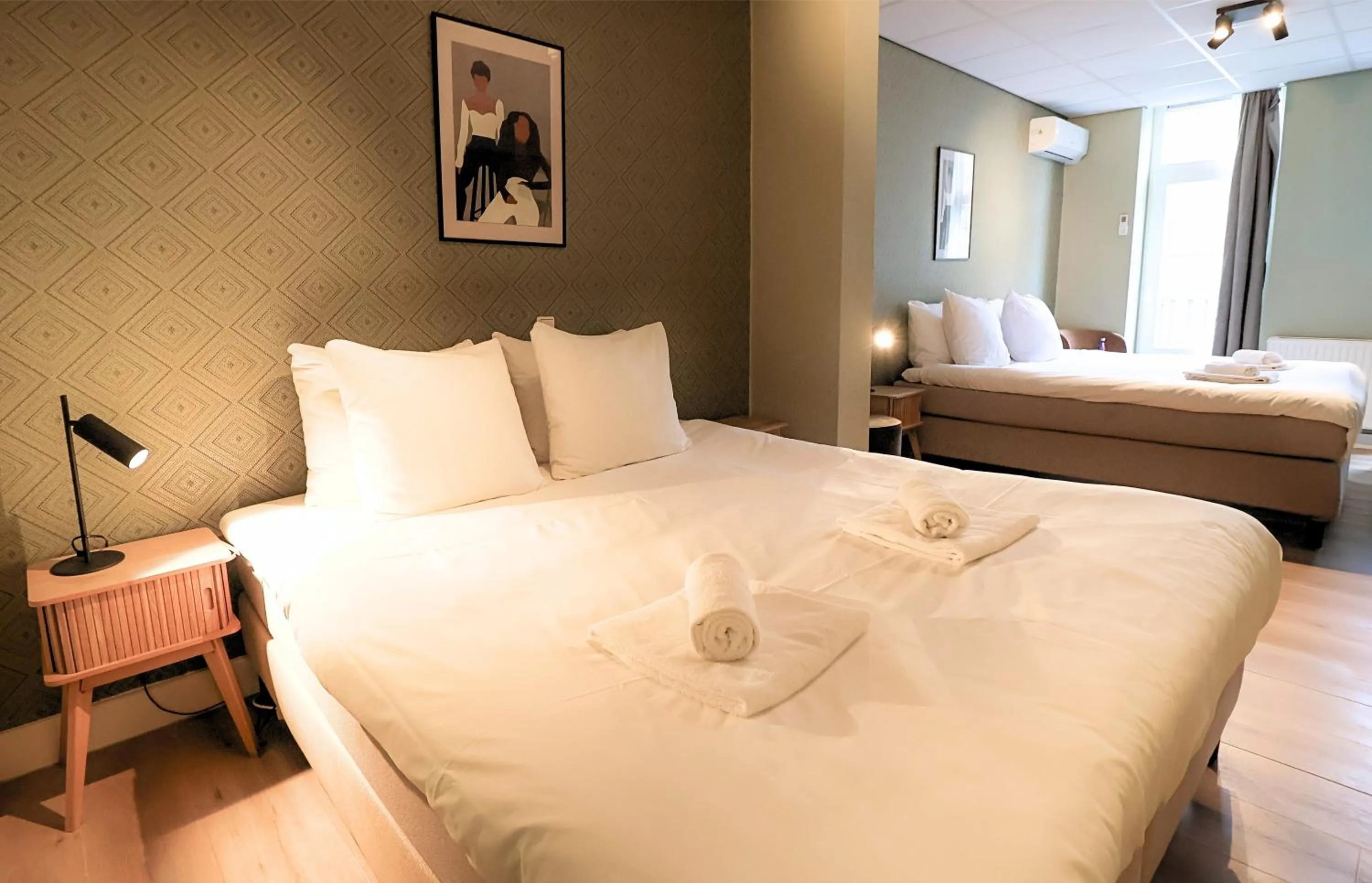 Bed in Hotel Atlantis Amsterdam