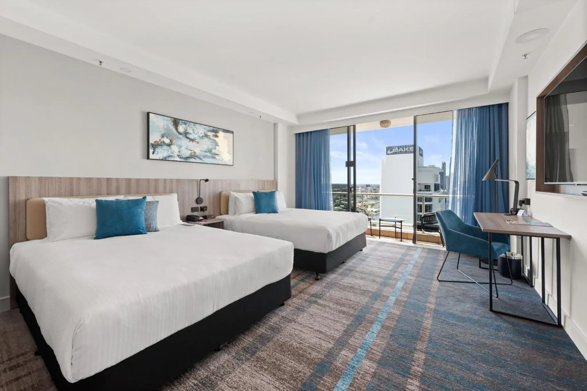 Standard Queen Room with Two Queen Beds and Ocean View in Crowne Plaza Surfers Paradise by IHG Standard Queen Room with Two Queen Beds and Ocean View in Crowne Plaza Surfers Paradise by IHG