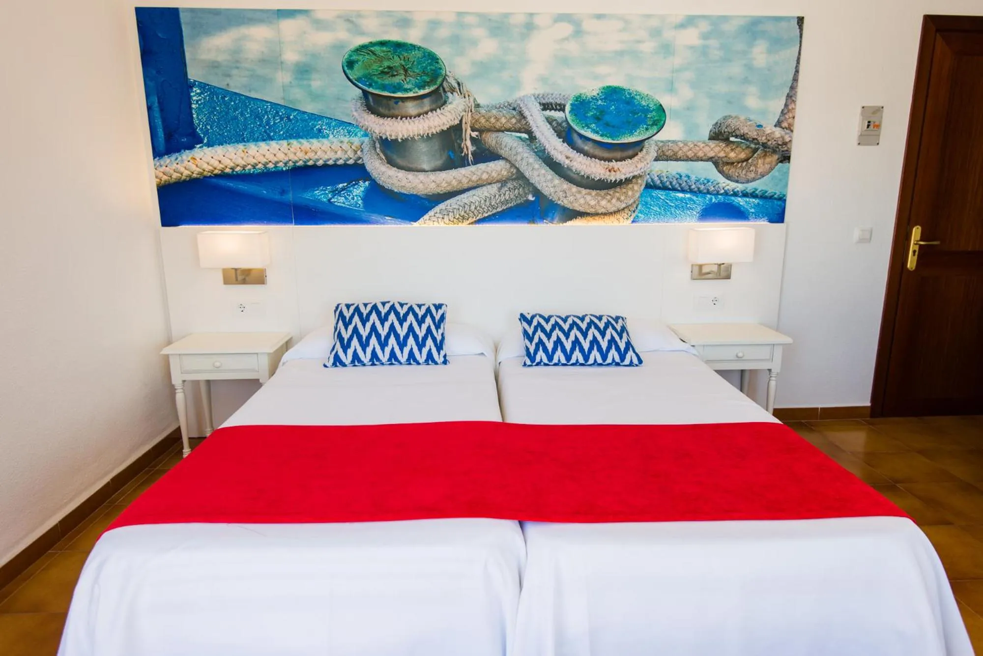 Bed in Hostal Cala Ratjada