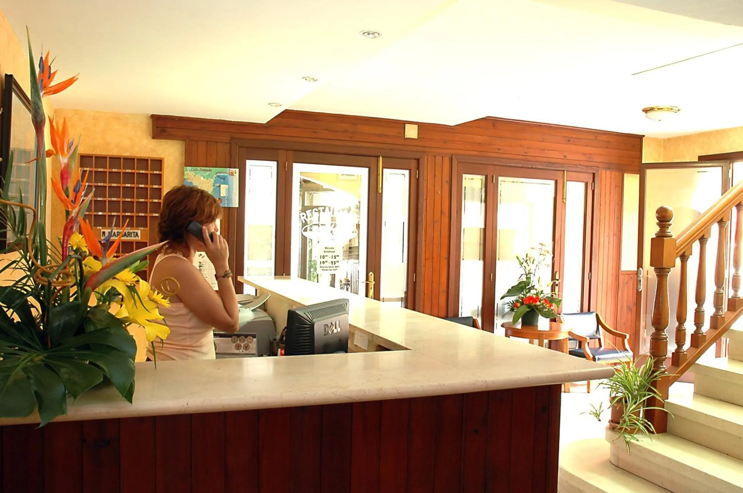 Lobby or reception in Hostal Cala Ratjada