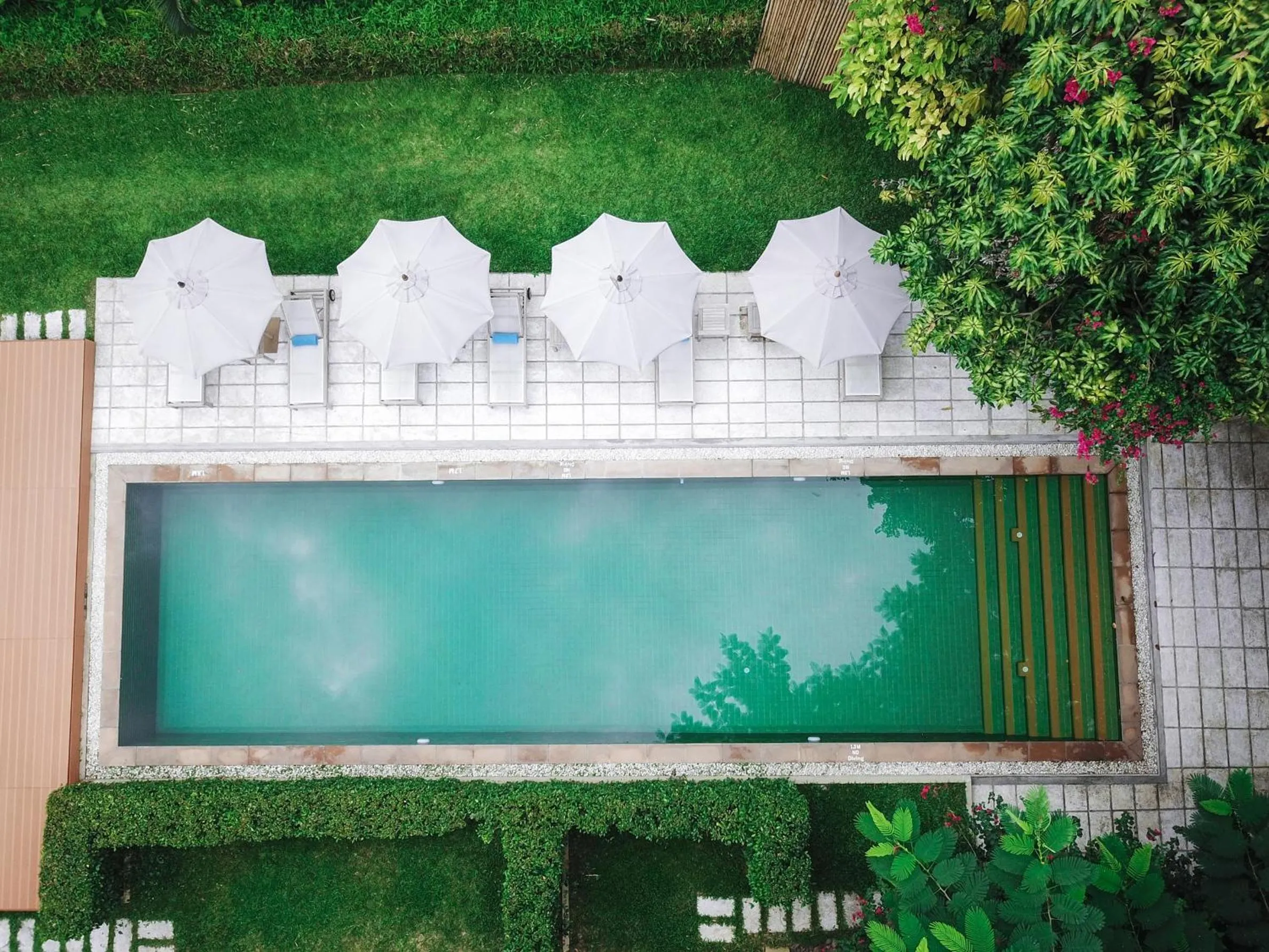 Pool view in The Apsara Rive Droite