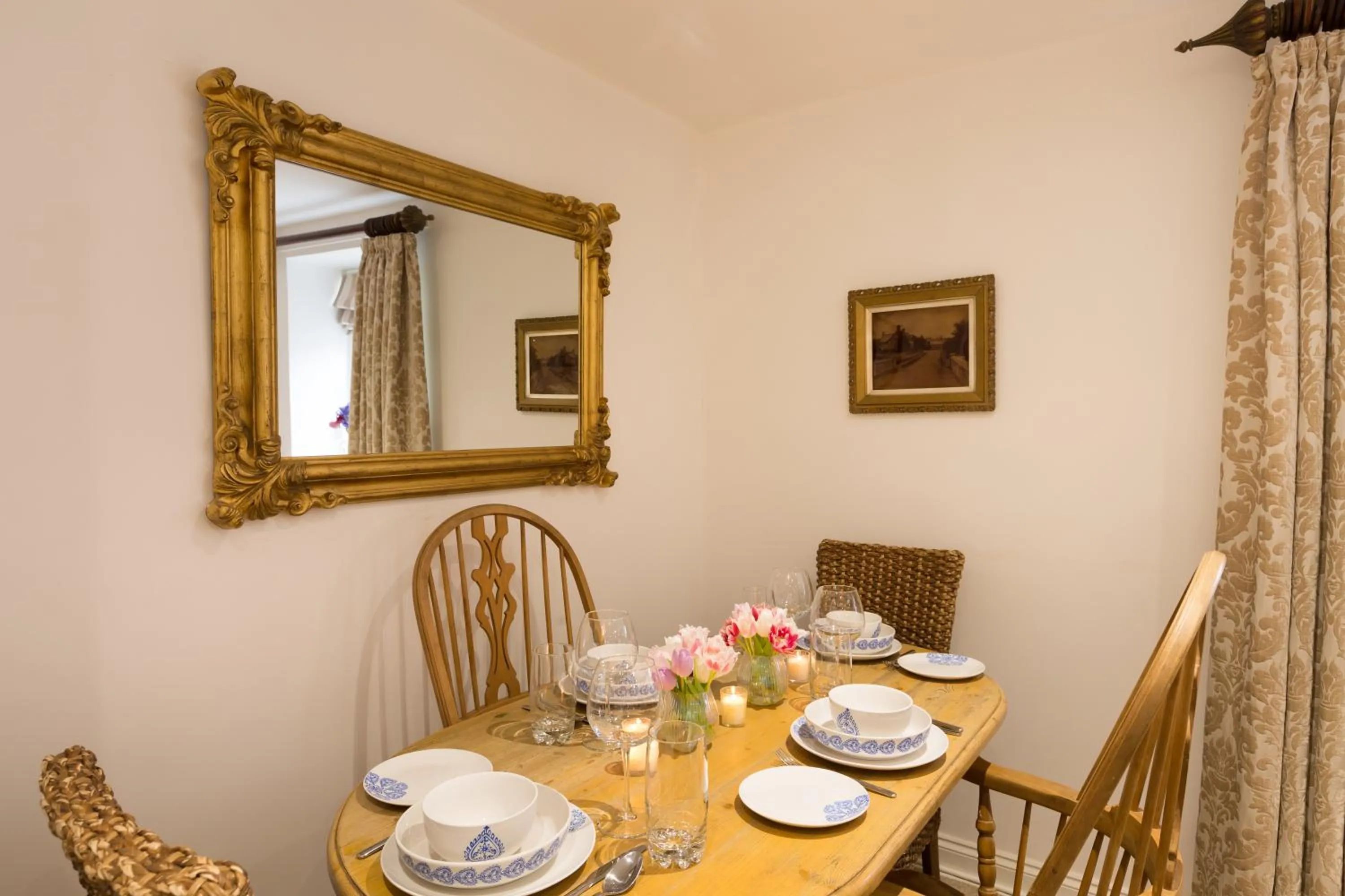 Dining area in Warkworth House Hotel