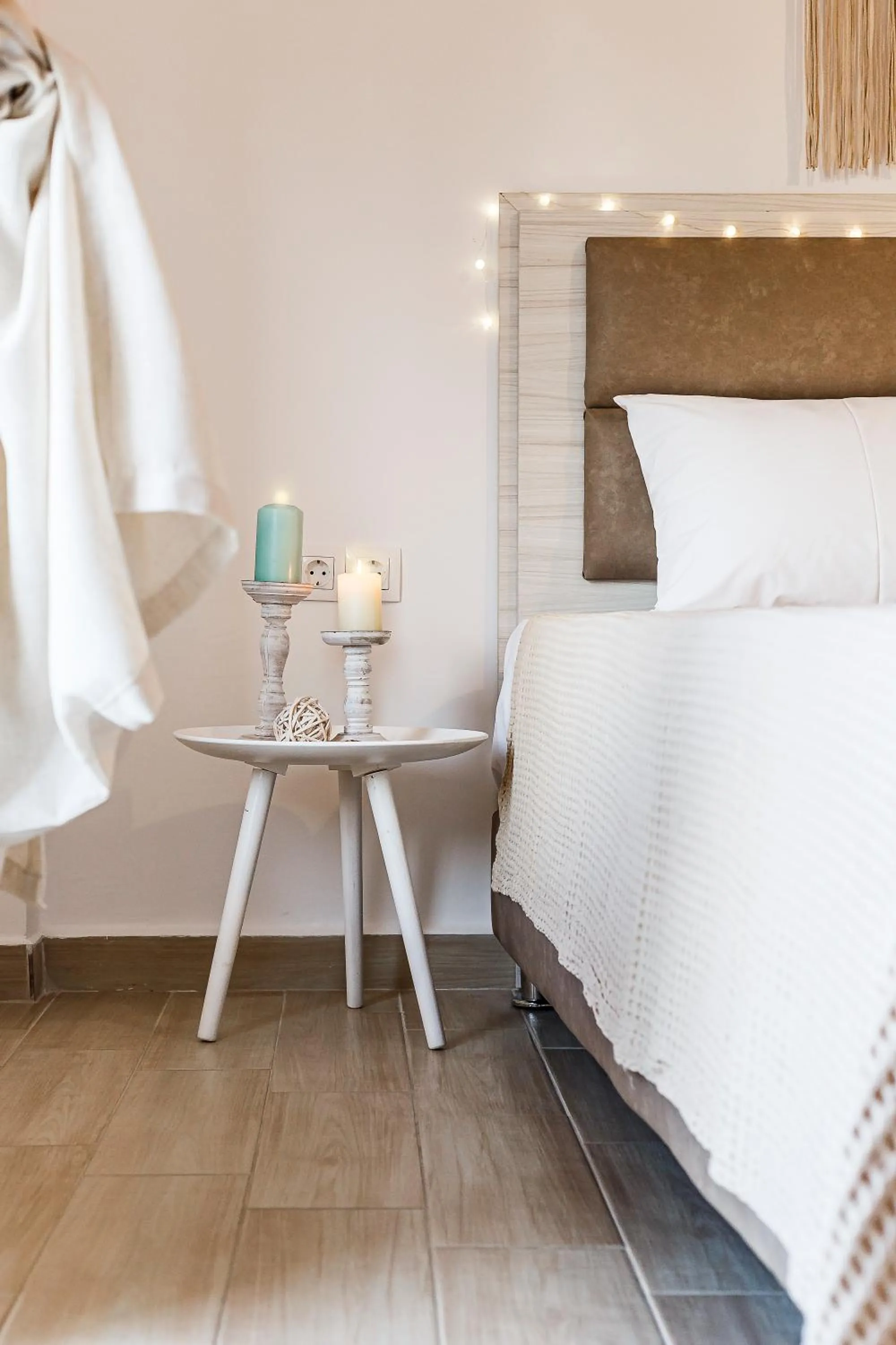 Bed in Anatoli Apartments Polichrono