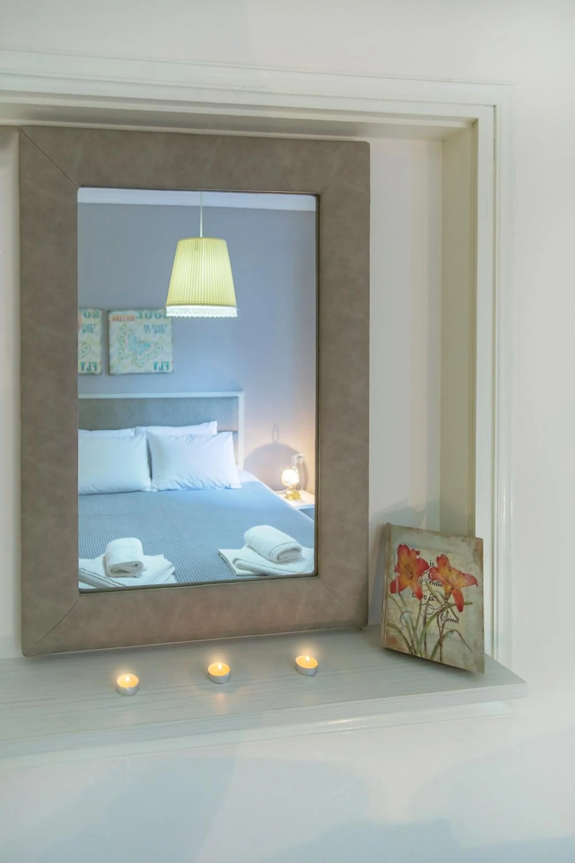 Bed in Anatoli Apartments Polichrono