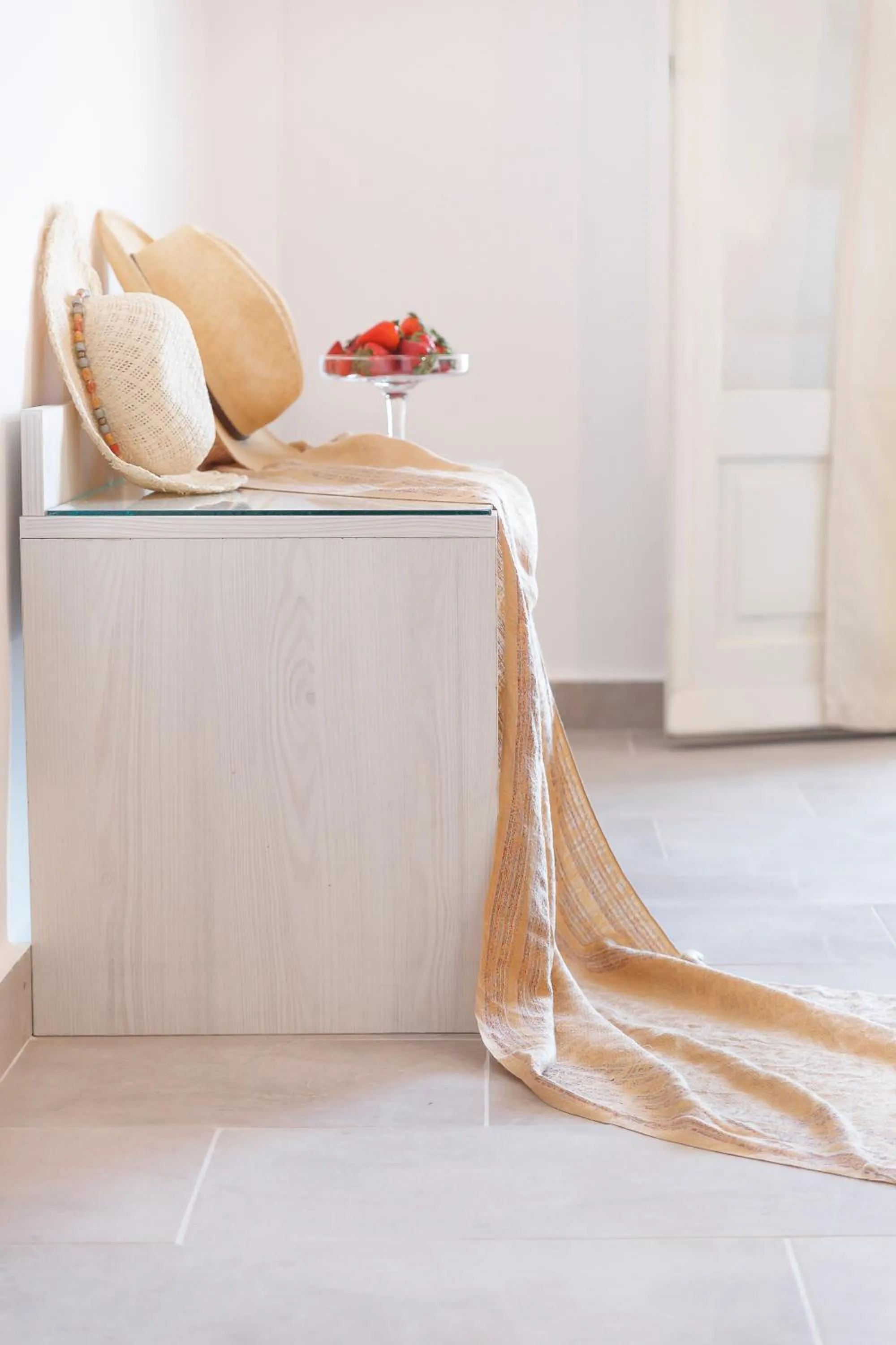 Bed in Anatoli Apartments Polichrono