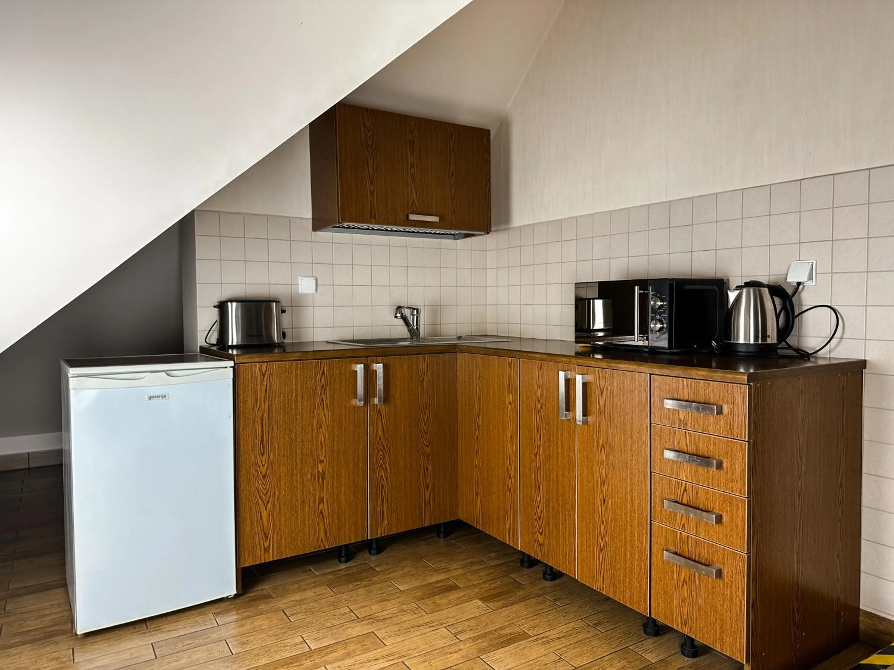Kitchen or kitchenette in Hotel Mieszko
