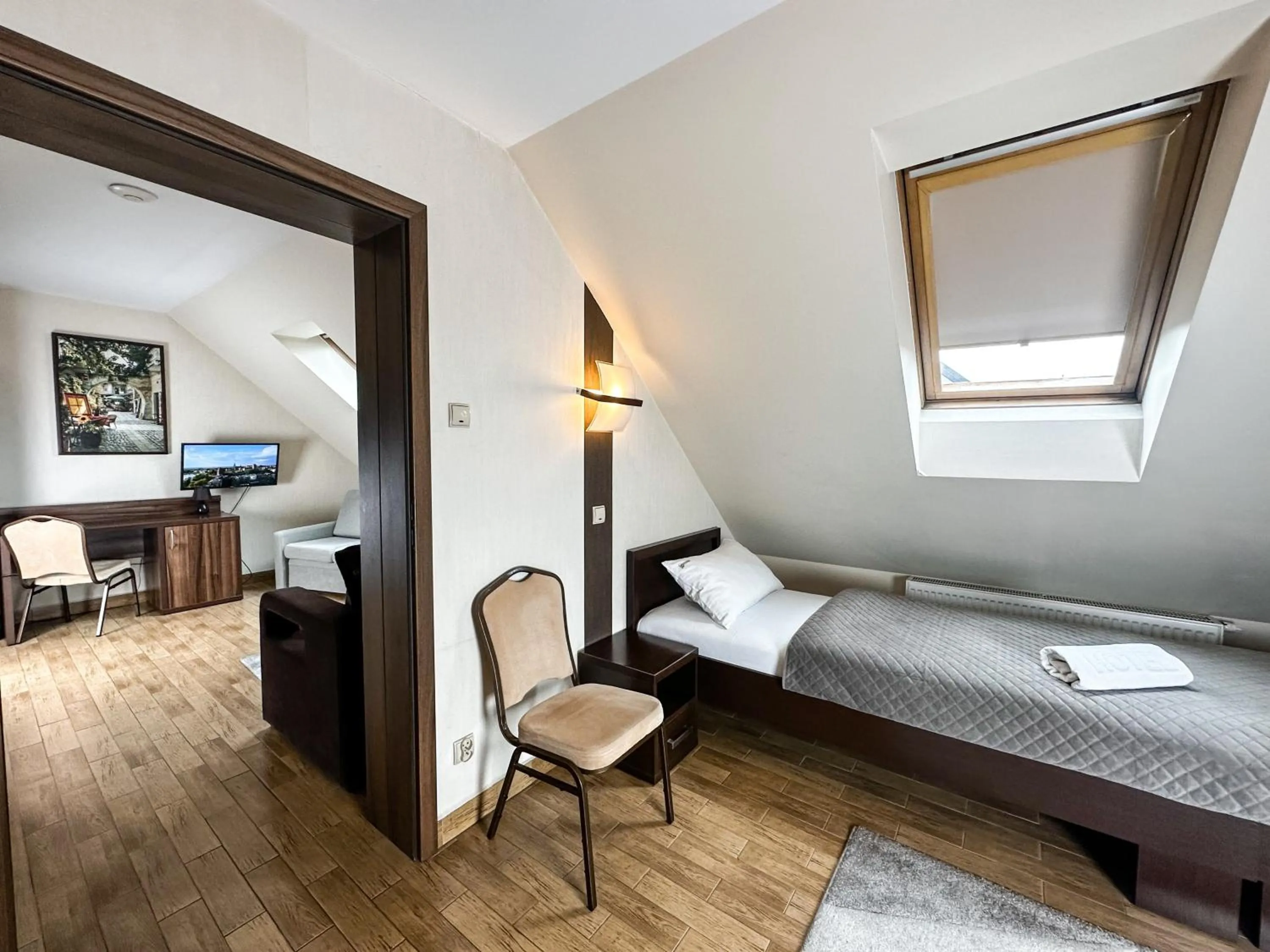 Bed in Hotel Mieszko