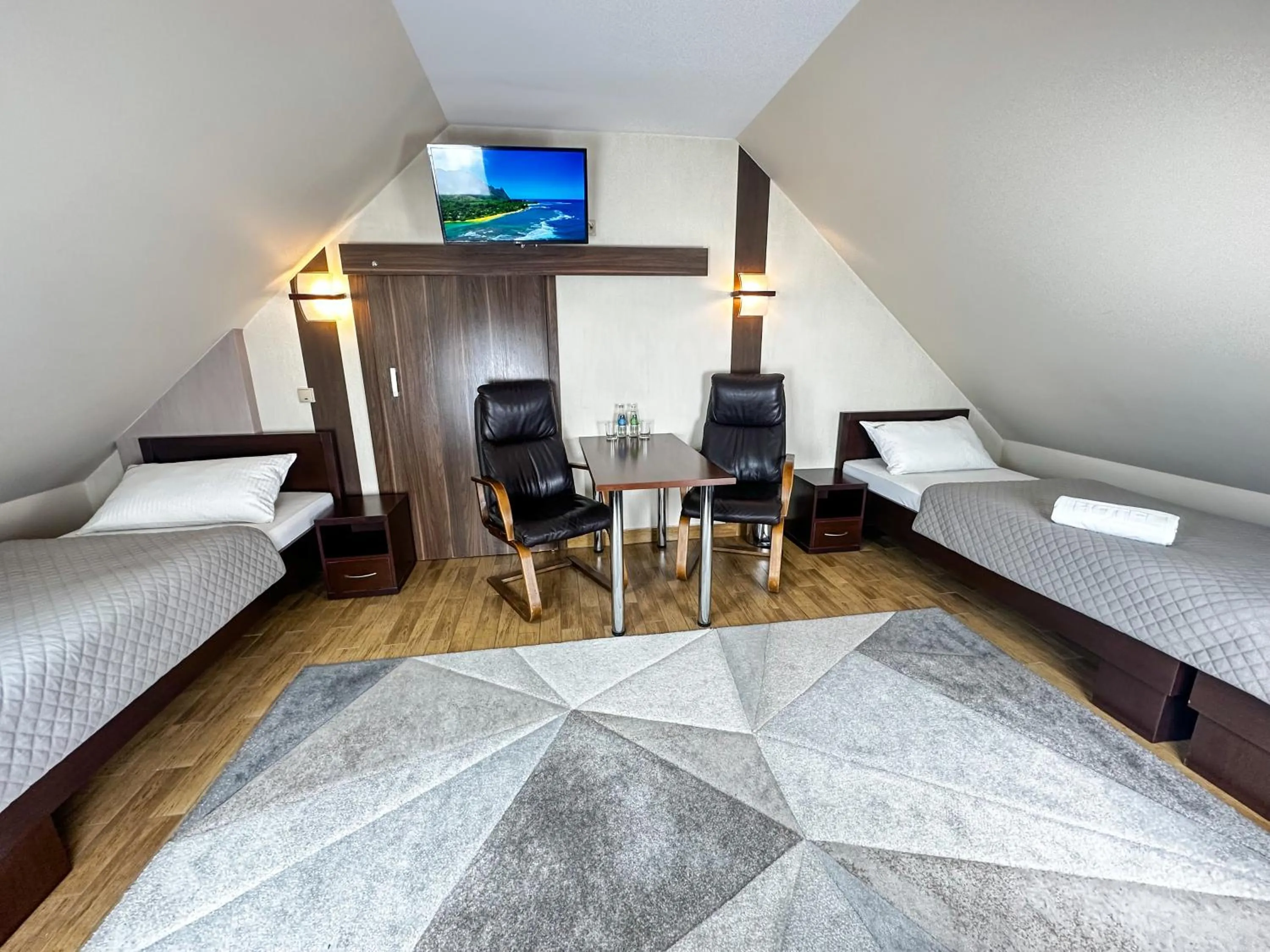 Bed in Hotel Mieszko